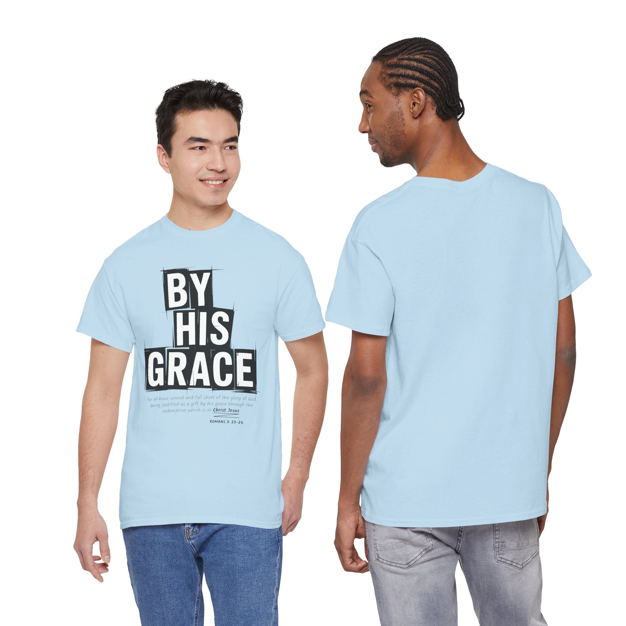 By His Grace tee — Minimalist Faith Christian Unisex Cotton T-Shirt
