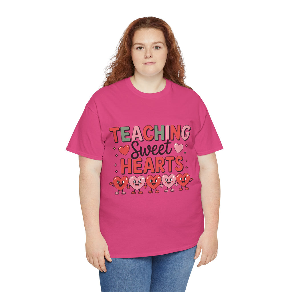Teaching Sweet Hearts Valentine Teacher Unisex Cotton T-Shirt