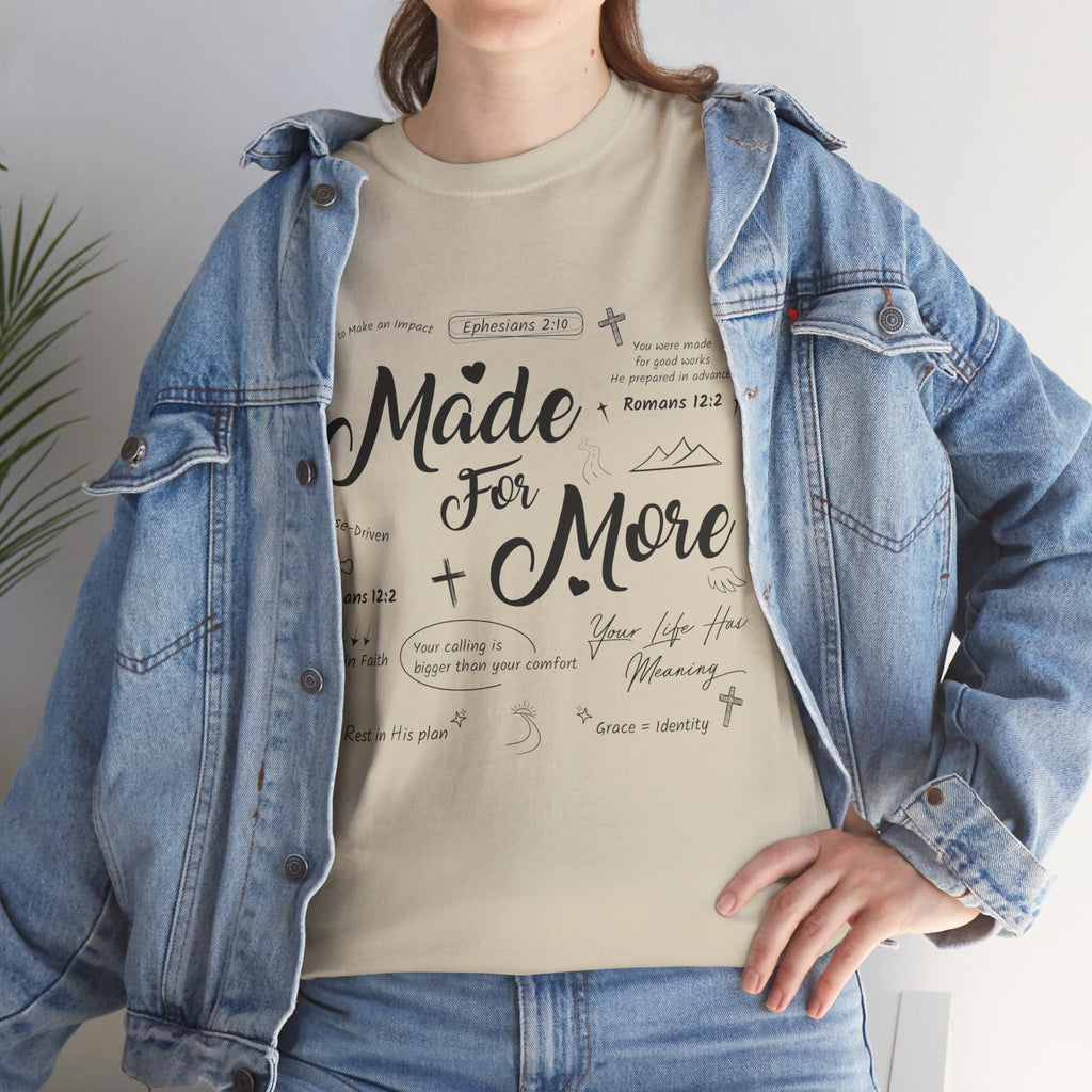 Made For More Faith T-Shirt — Inspirational Bible Verse Unisex Cotton Tee