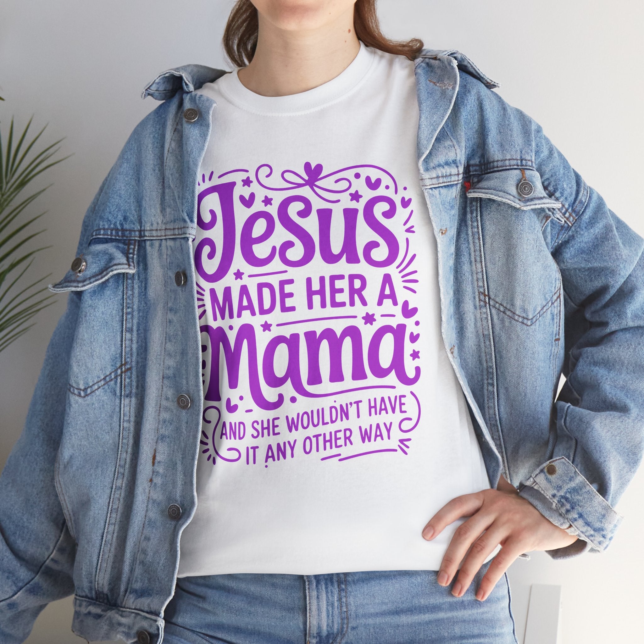 Jesus Made Her a Mama — Christian MamaUnisex Cotton T-Shirt