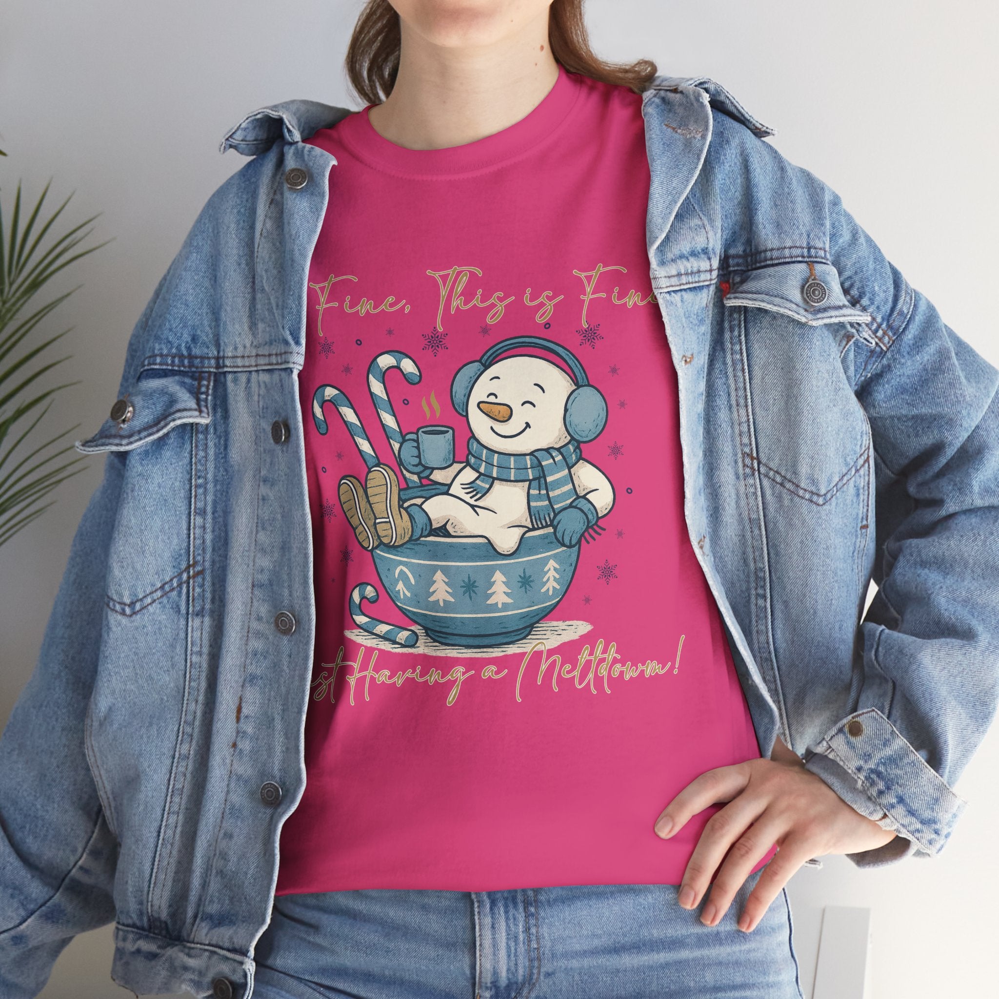 Snowman Hot Cocoa Unisex Cotton Tee