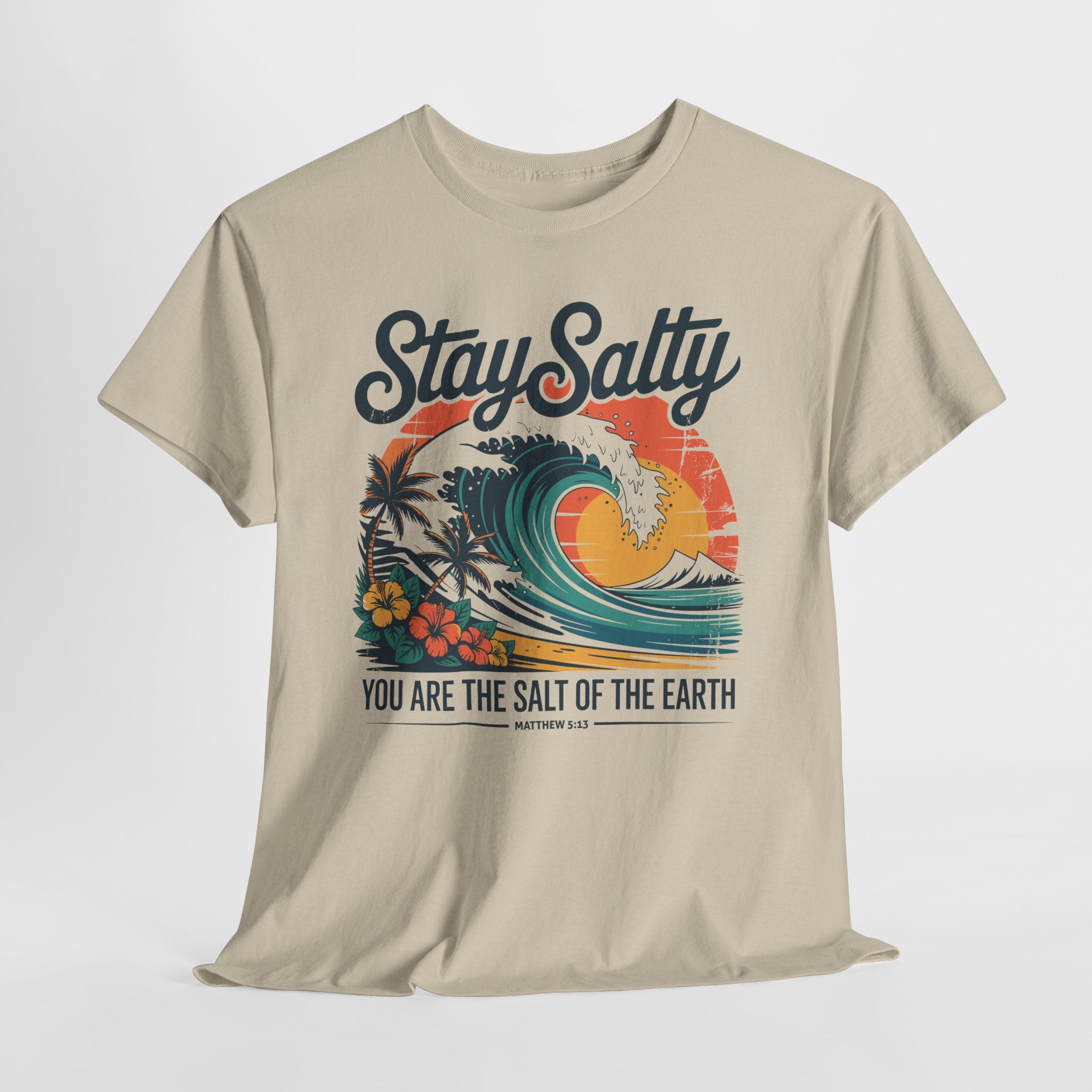 Stay Salty Beach Tee — "You are the salt of the earth (Matthew 5:13)"Unisex Cotton Tee