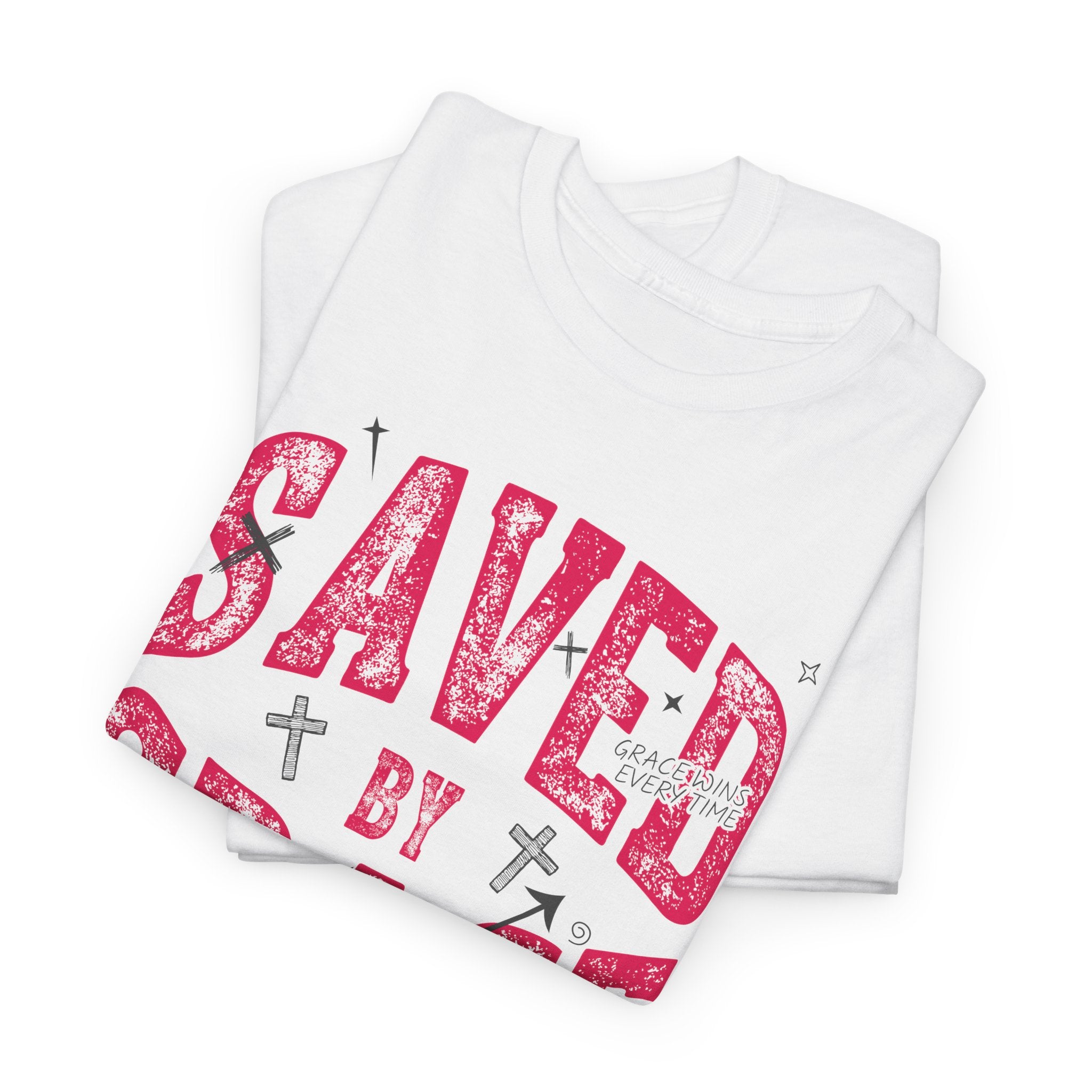 Saved by Grace Ephesians 2:8-9 Unisex Cotton T-Shirt