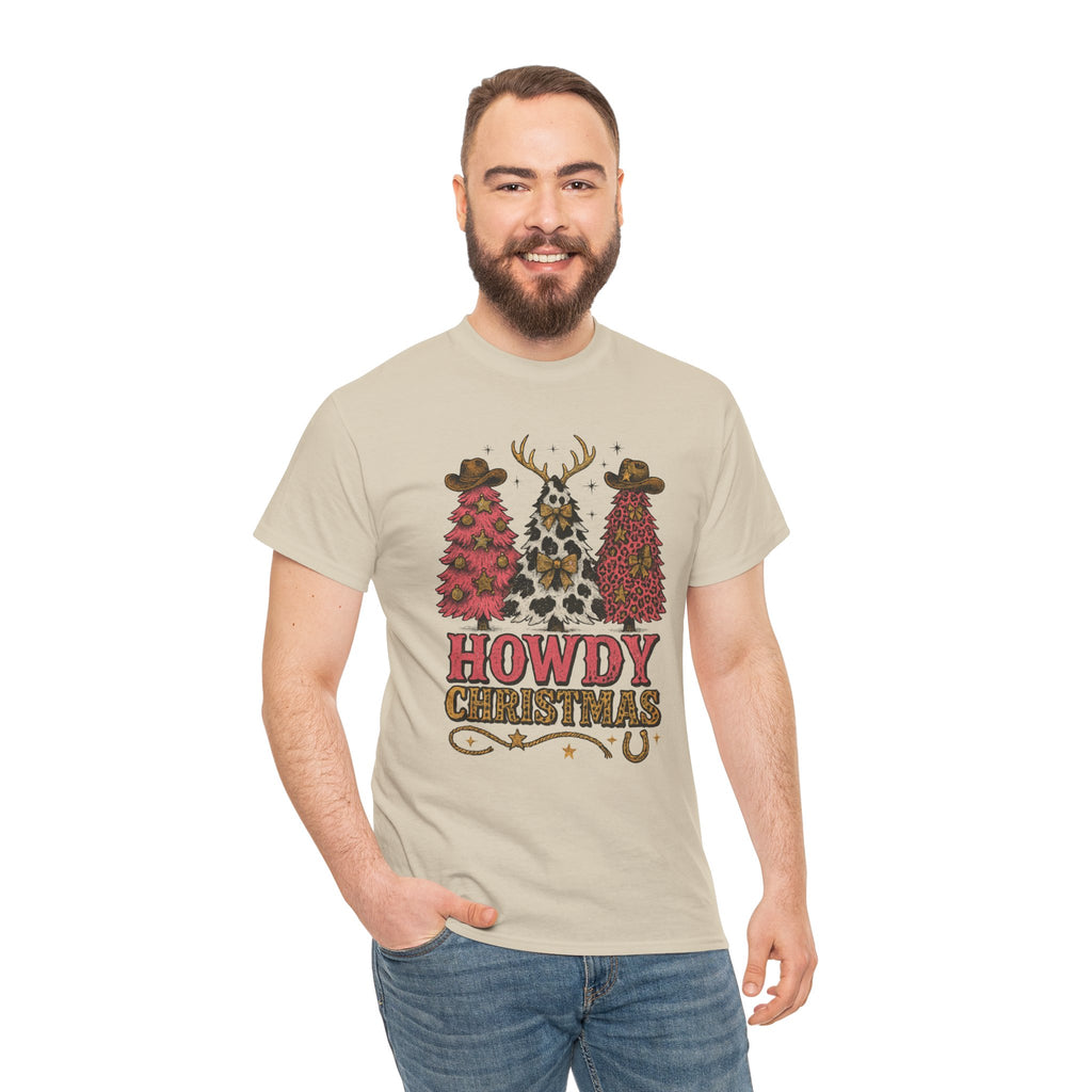 Western Christmas Unisex Cotton Tee