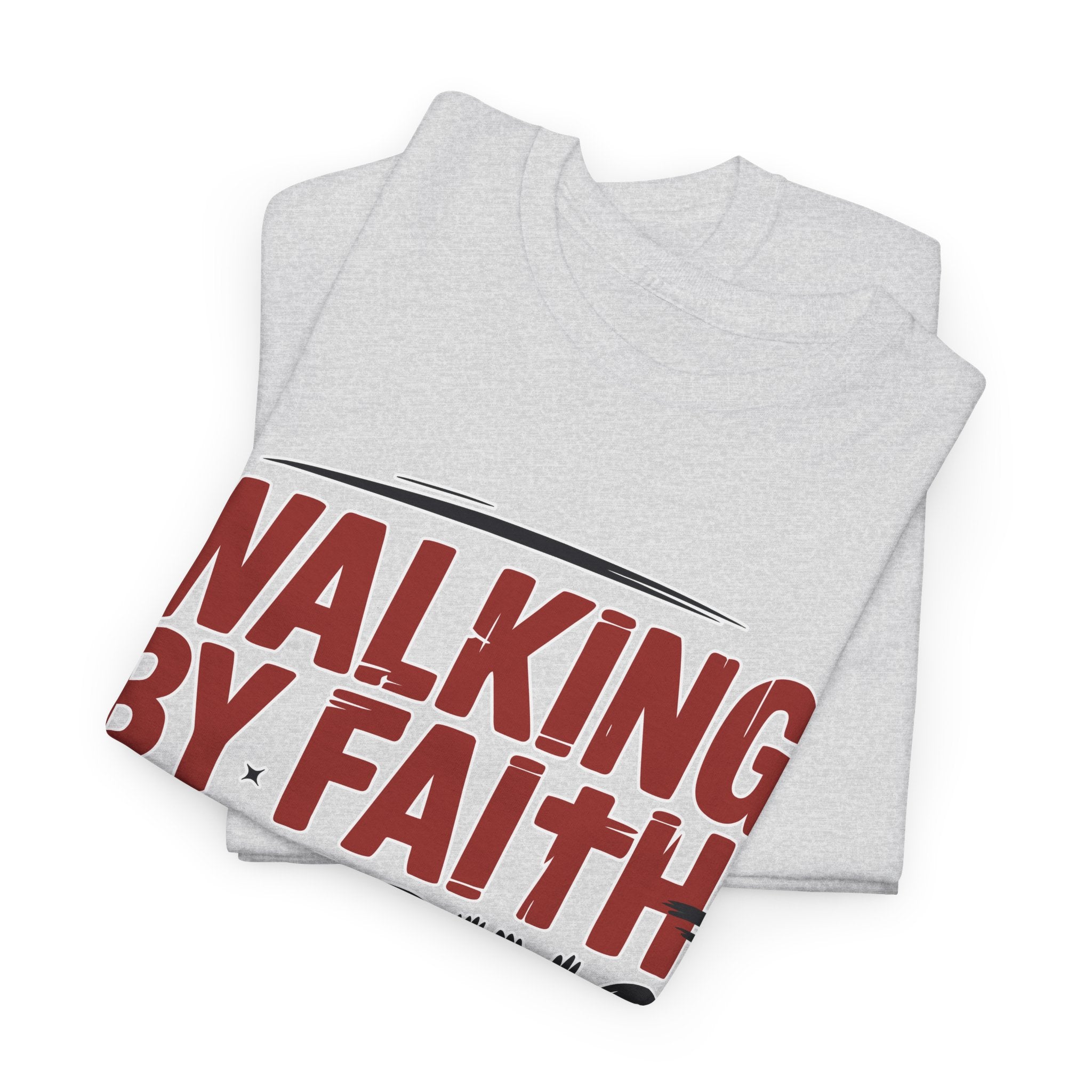 Walking by Faith, Tripping Constantly Unisex Cotton T-Shirt