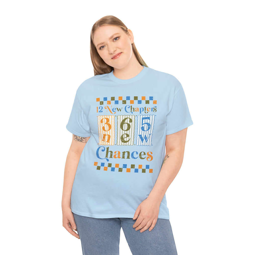 12 New Chapters 365 New Chances Vintage Tee — Fresh Start Inspirational Unisex Cotton Tee