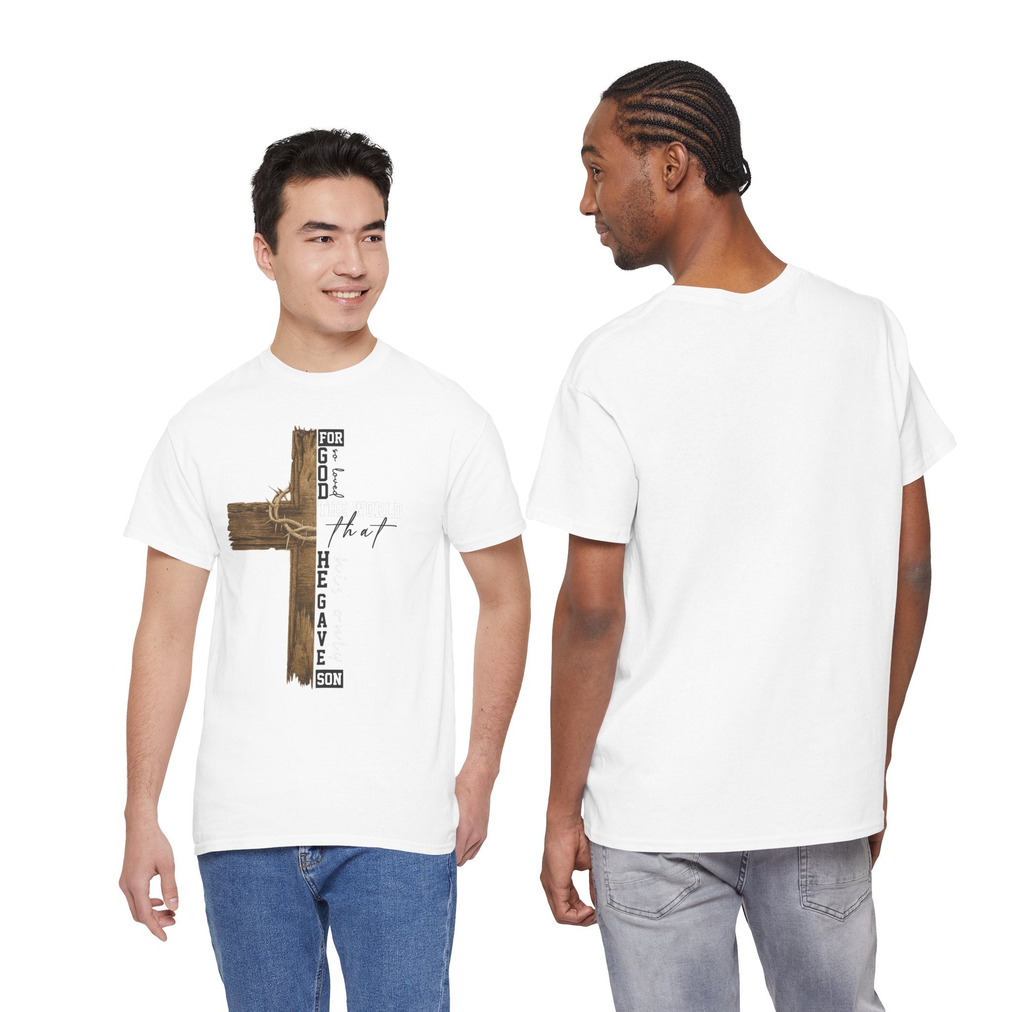For That Son T-Shirt — Wooden Cross & Crown of Thorns Christian Unisex Cotton Tee
