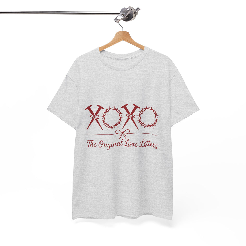 Christian Valentine Tee — “XOXO” Nails & Thorn Crowns, “The Original Love Letters”... Unisex Cotton Tee