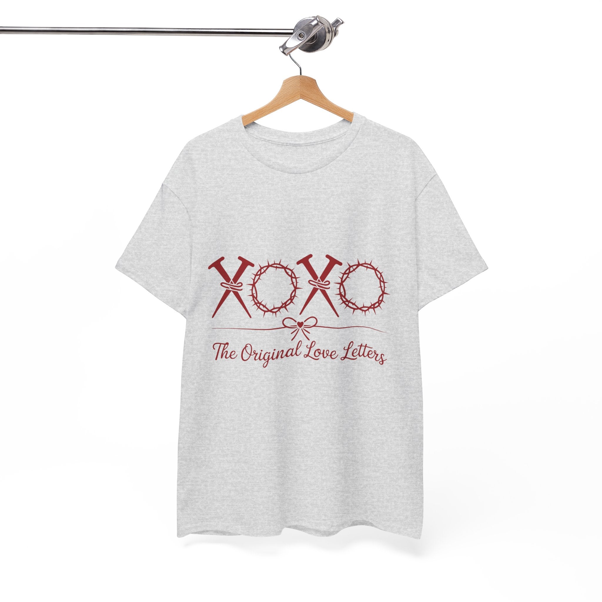 Christian Valentine Tee — “XOXO” Nails & Thorn Crowns, “The Original Love Letters”... Unisex Cotton Tee