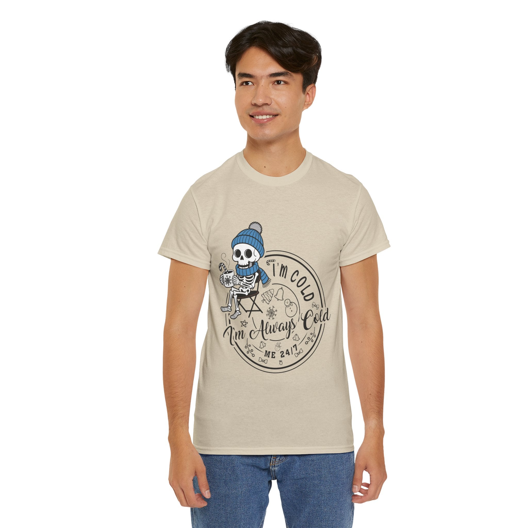 Cozy Skeleton Unisex Cotton Tee