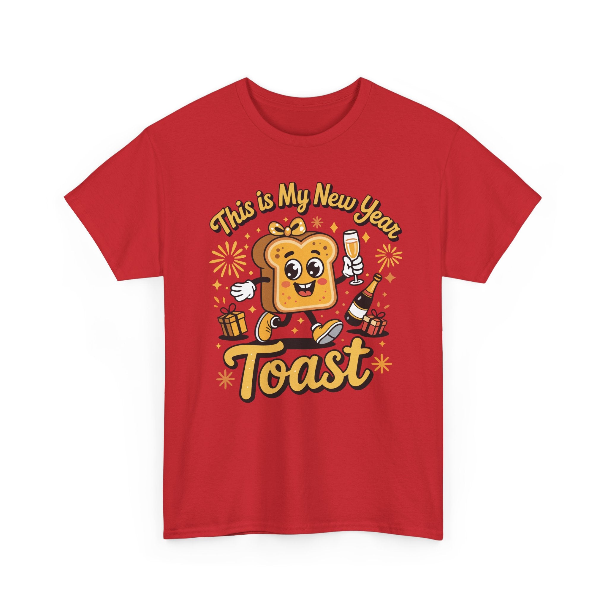 New Year Toast T-Shirt — "This Is My New Year Toast" Champagne & Fireworks Unisex Cotton Tee