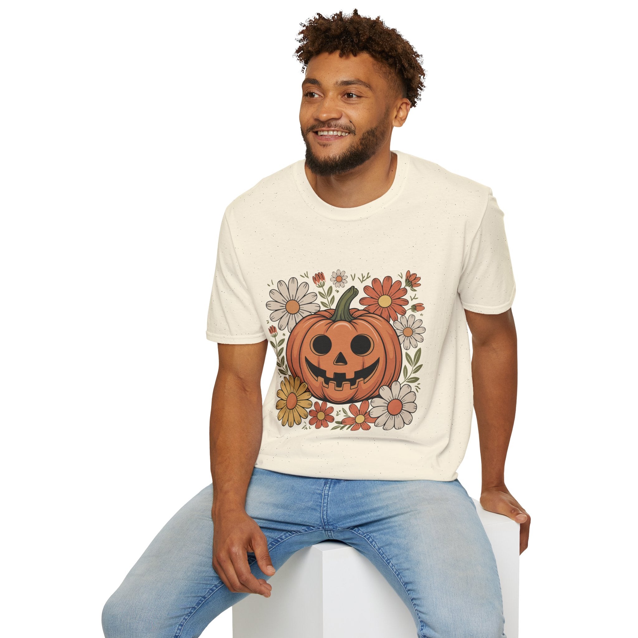 Spooky Floral Pumpkin T-Shirt