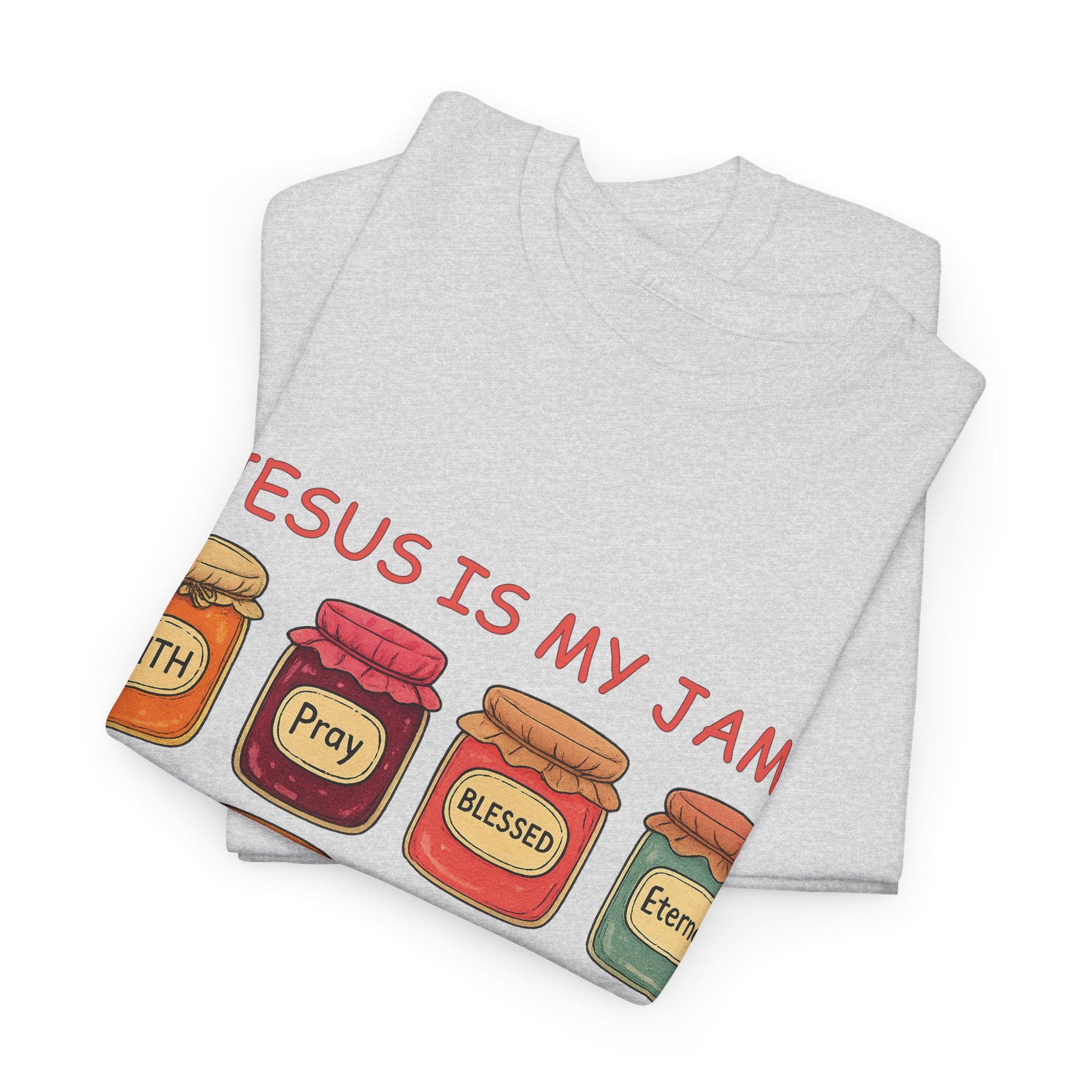 Jesus Is My Jam T-Shirt — Christian Faith Jam Jar Unisex Cotton Tee