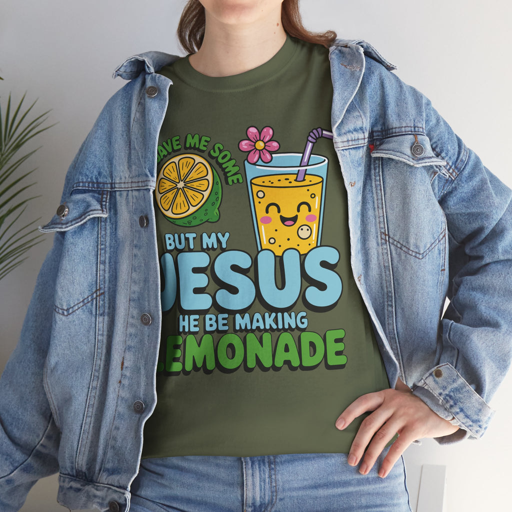 Christian Lemonade T‑Shirt — "Life Gave Me Some Lemons, My Jesus Makes Lemonade"Unisex Cotton Tee