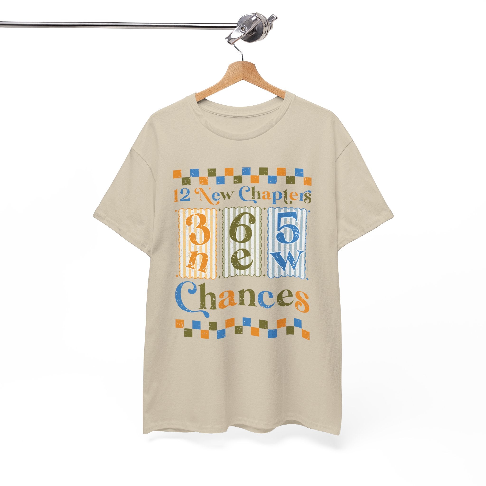 12 New Chapters 365 New Chances Vintage Tee — Fresh Start Inspirational Unisex Cotton Tee
