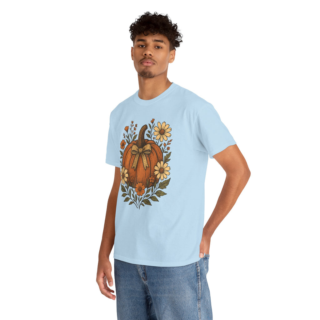 Pumpkin Daisy Unisex Cotton Tee