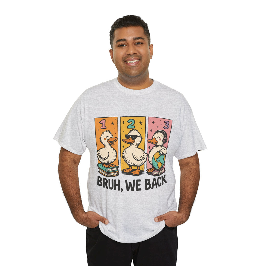 "BRUH WE BACK" Funny Animal Graphic Tee,