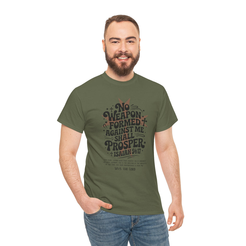 Christian Cross Text Art T-Shirt — Faith & Salvation Unisex Cotton Tee