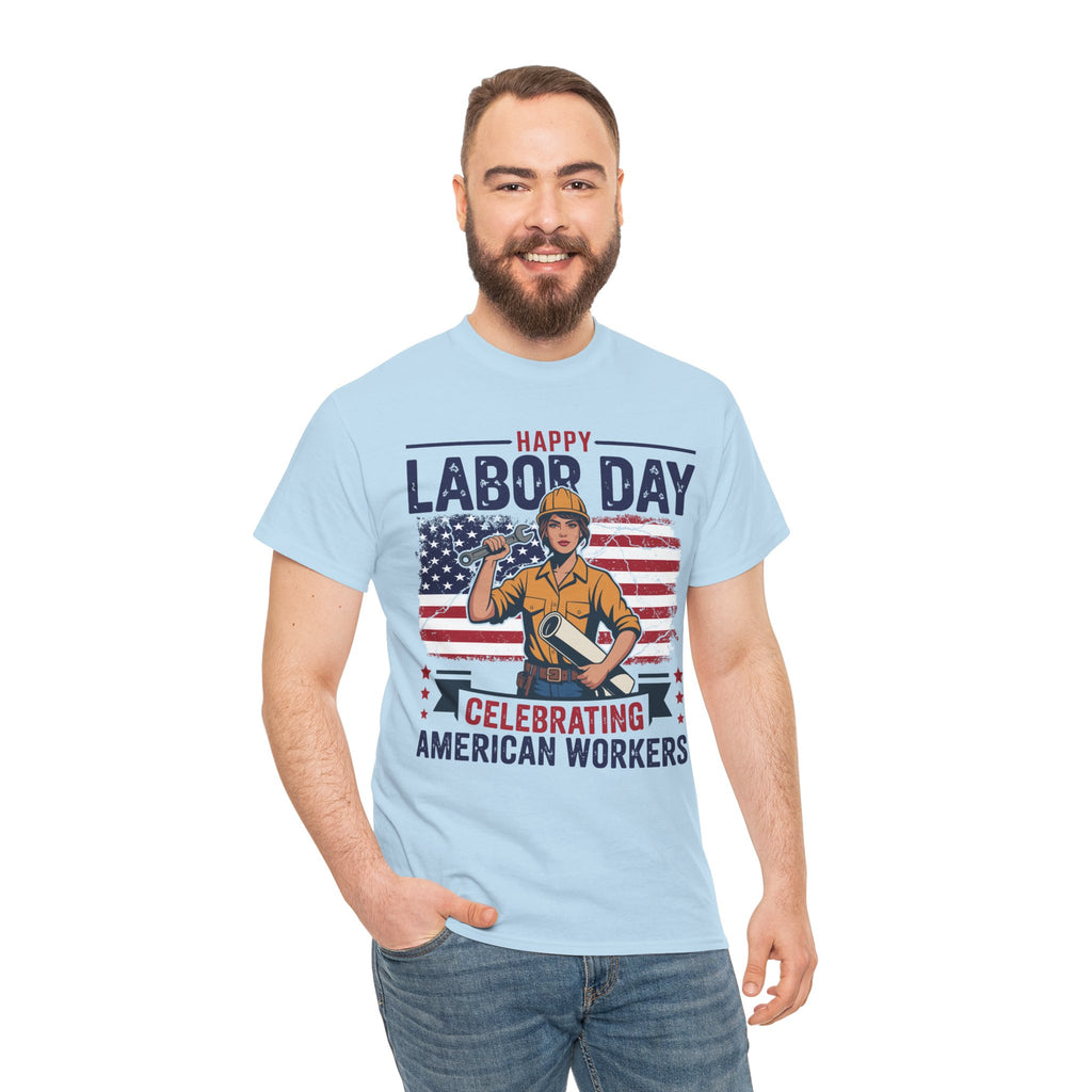Happy US Labour Day T-Shirt - Unisex Heavy Cotton Tee