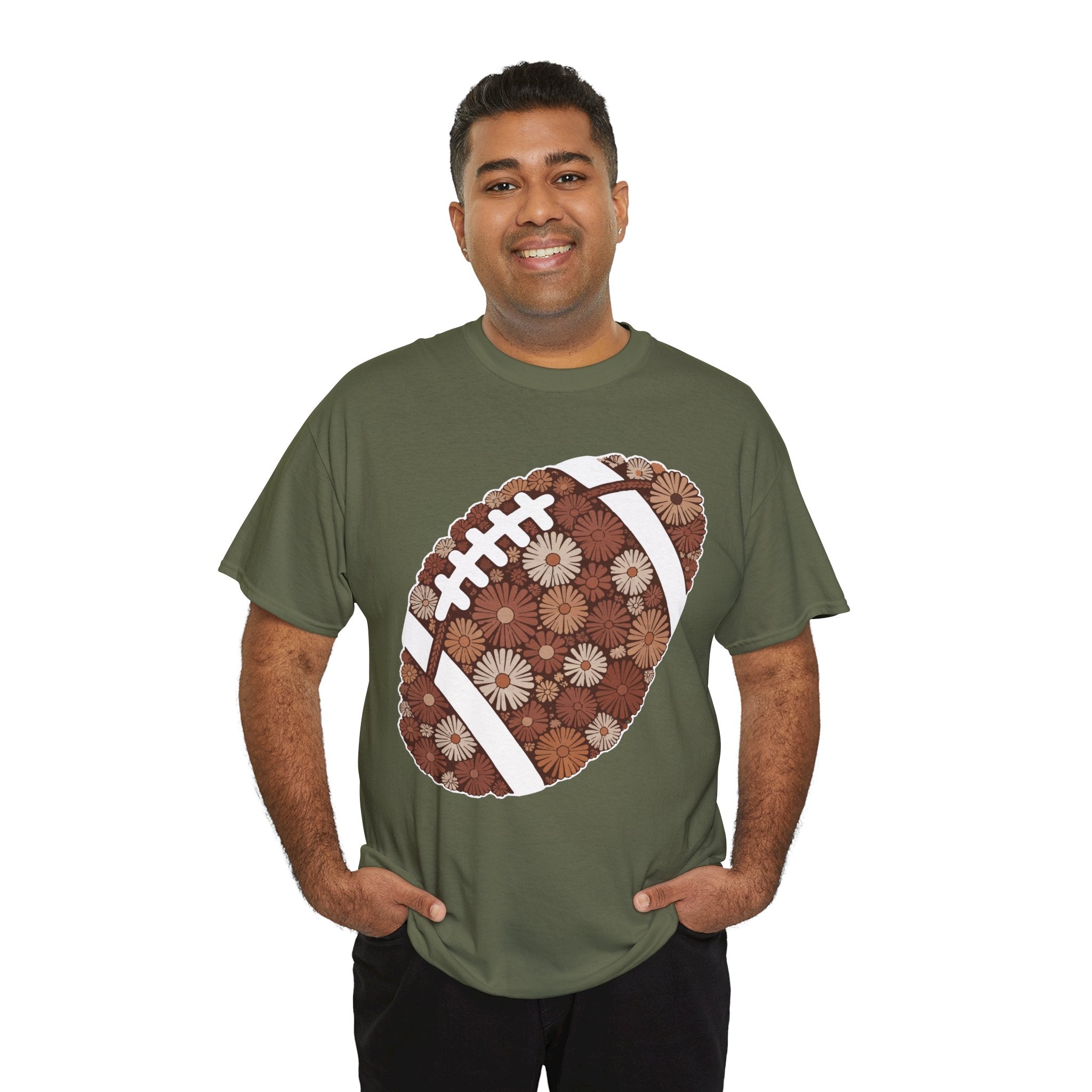 Game Day Touch Down Football Tee — Helmets, Flags & Cheer Icons Unisex Cotton Tee