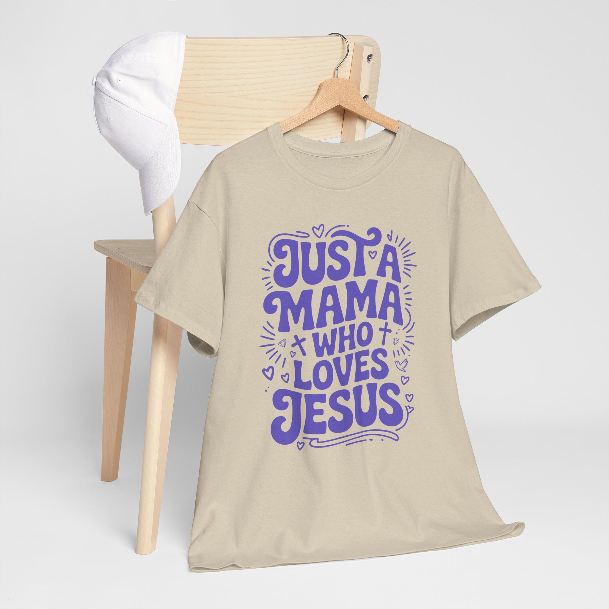 Mama Who Loves Jesus T-Shirt — Bright Green Bubbly Faith Unisex Cotton Tee