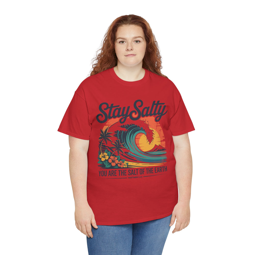 Stay Salty Beach Tee — "You are the salt of the earth (Matthew 5:13)"Unisex Cotton Tee