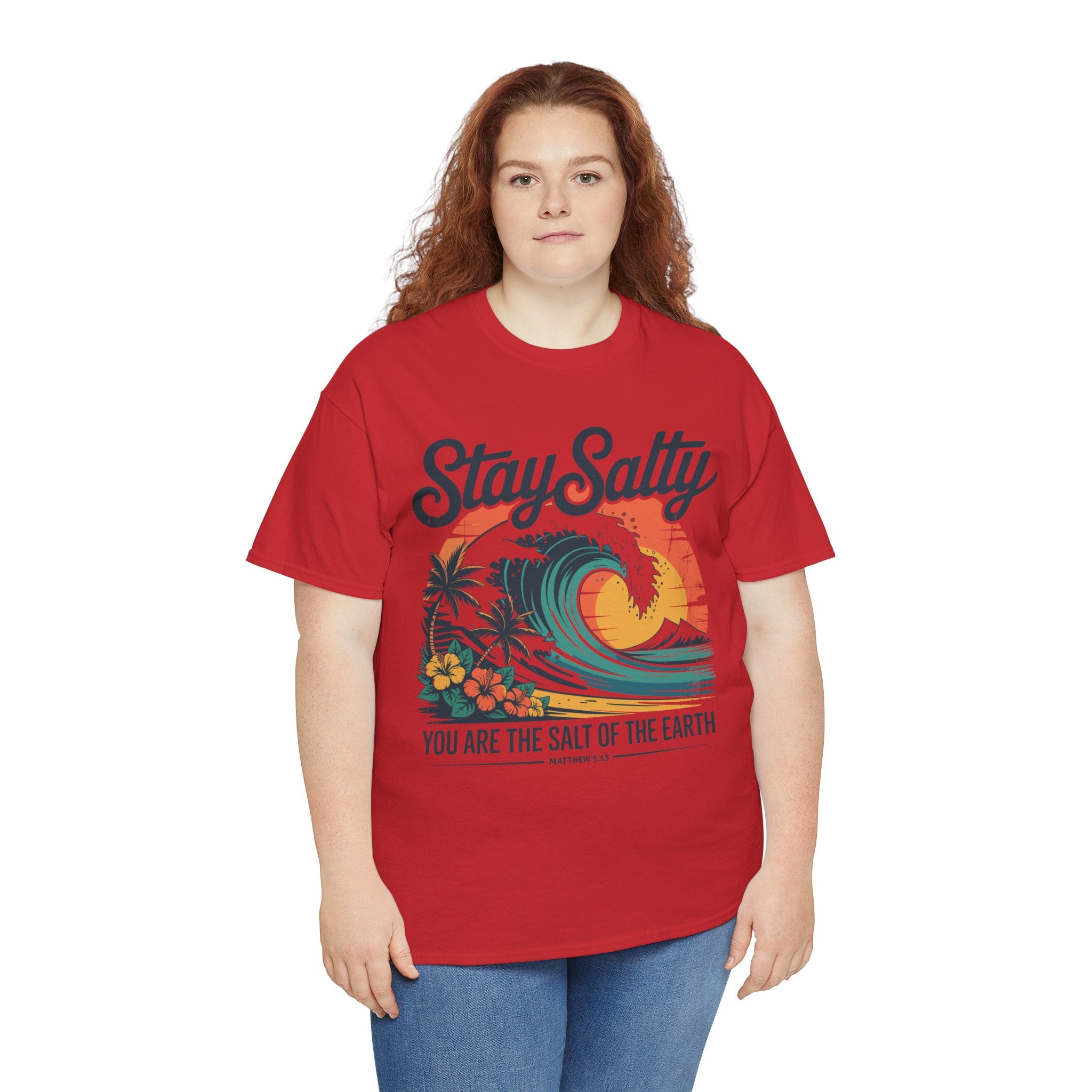 Stay Salty Beach Tee — "You are the salt of the earth (Matthew 5:13)"Unisex Cotton Tee