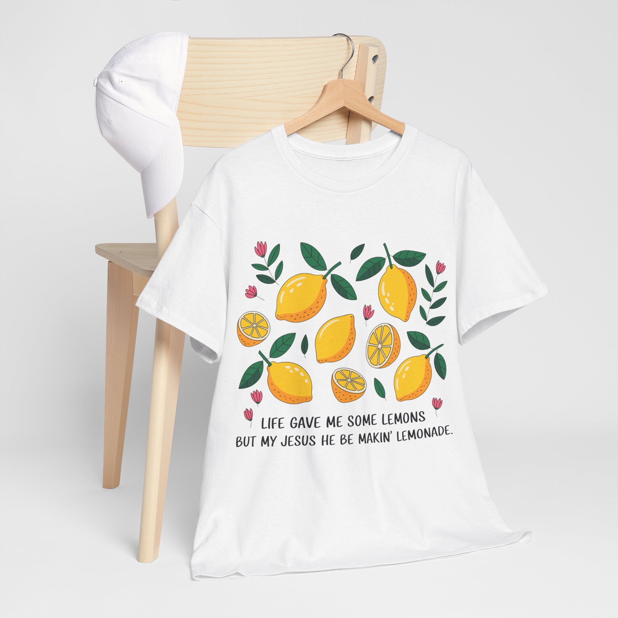 Christian Lemonade Tee — "Life gave me some lemons but my Jesus he be makin’ lemonade"Unisex Cotton Tee