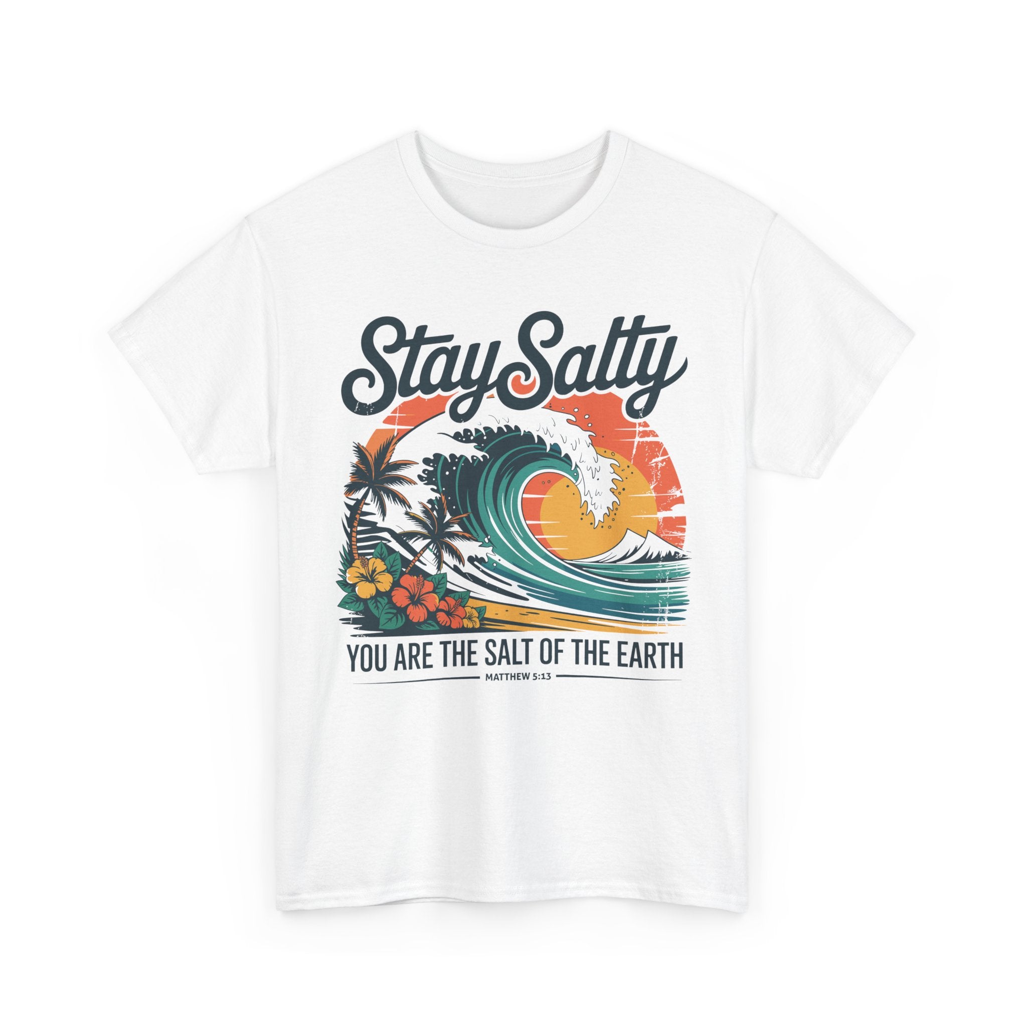 Stay Salty Beach Tee — "You are the salt of the earth (Matthew 5:13)"Unisex Cotton Tee