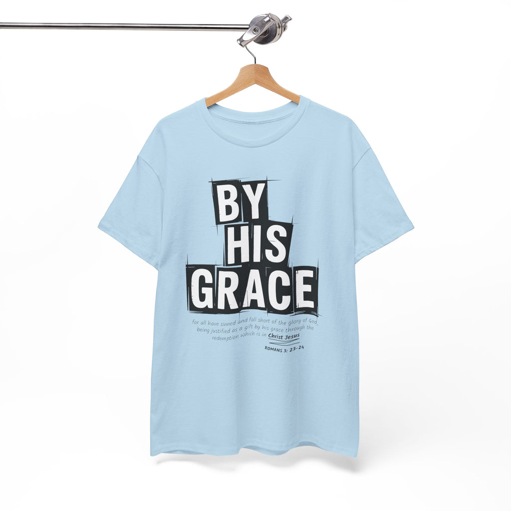 By His Grace tee — Minimalist Faith Christian Unisex Cotton T-Shirt
