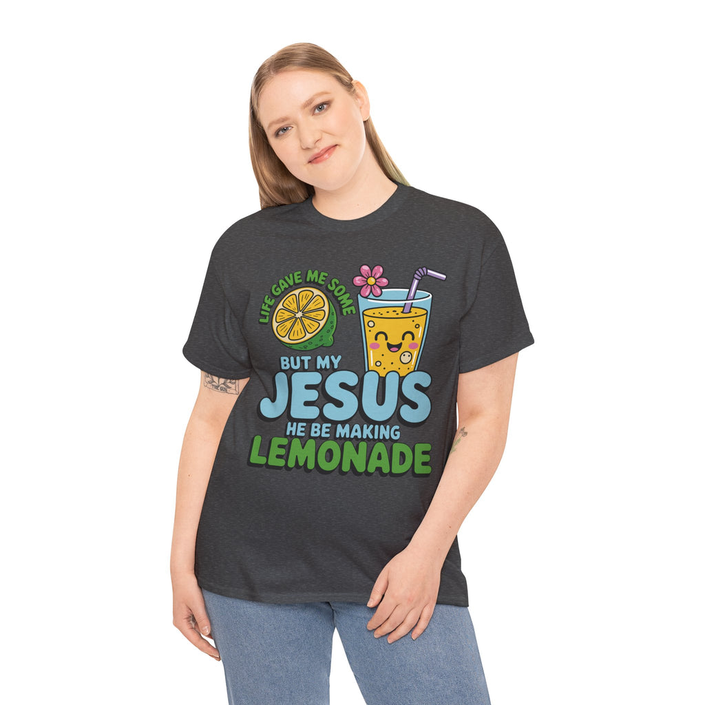 Christian Lemonade T‑Shirt — "Life Gave Me Some Lemons, My Jesus Makes Lemonade"Unisex Cotton Tee