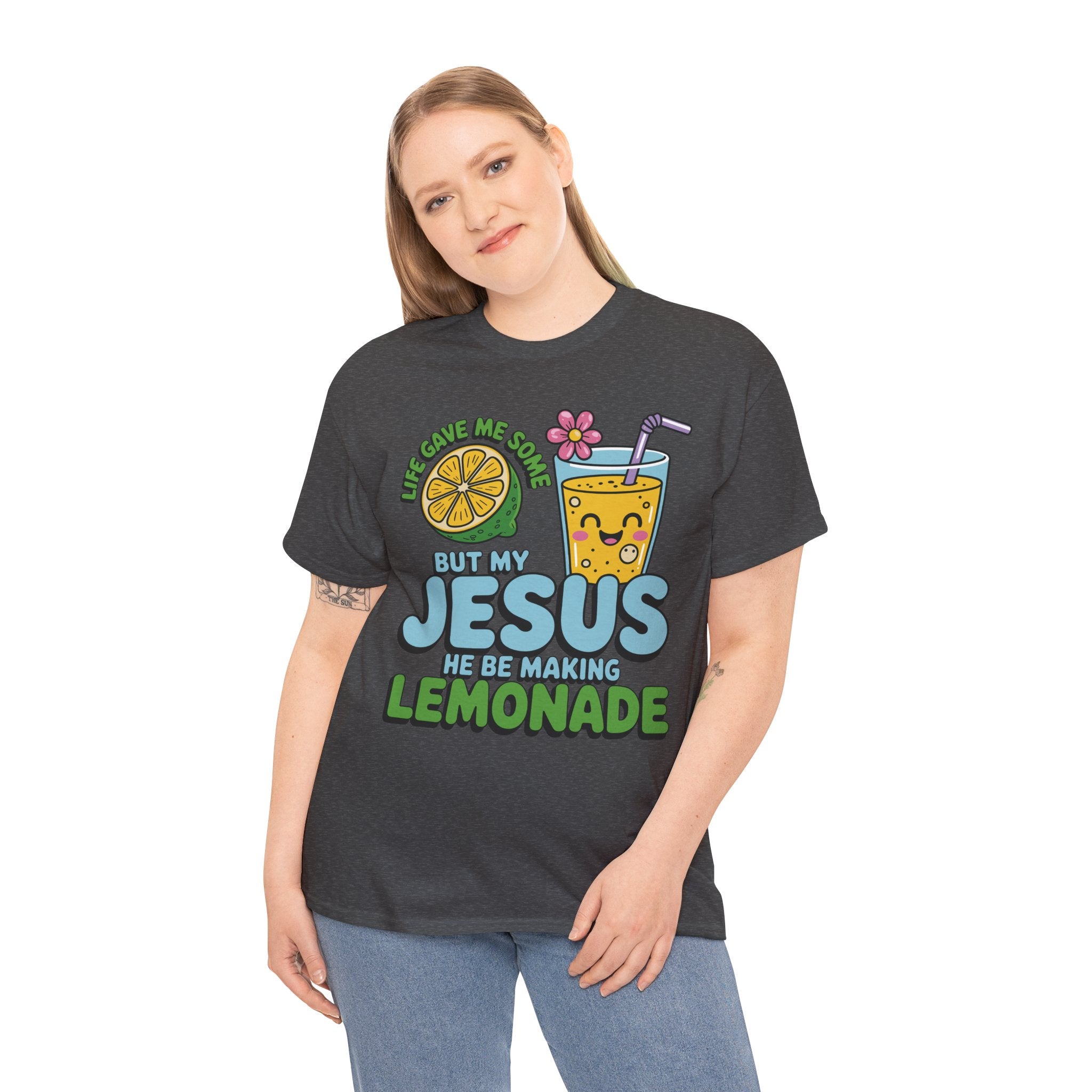 Christian Lemonade T‑Shirt — "Life Gave Me Some Lemons, My Jesus Makes Lemonade"Unisex Cotton Tee