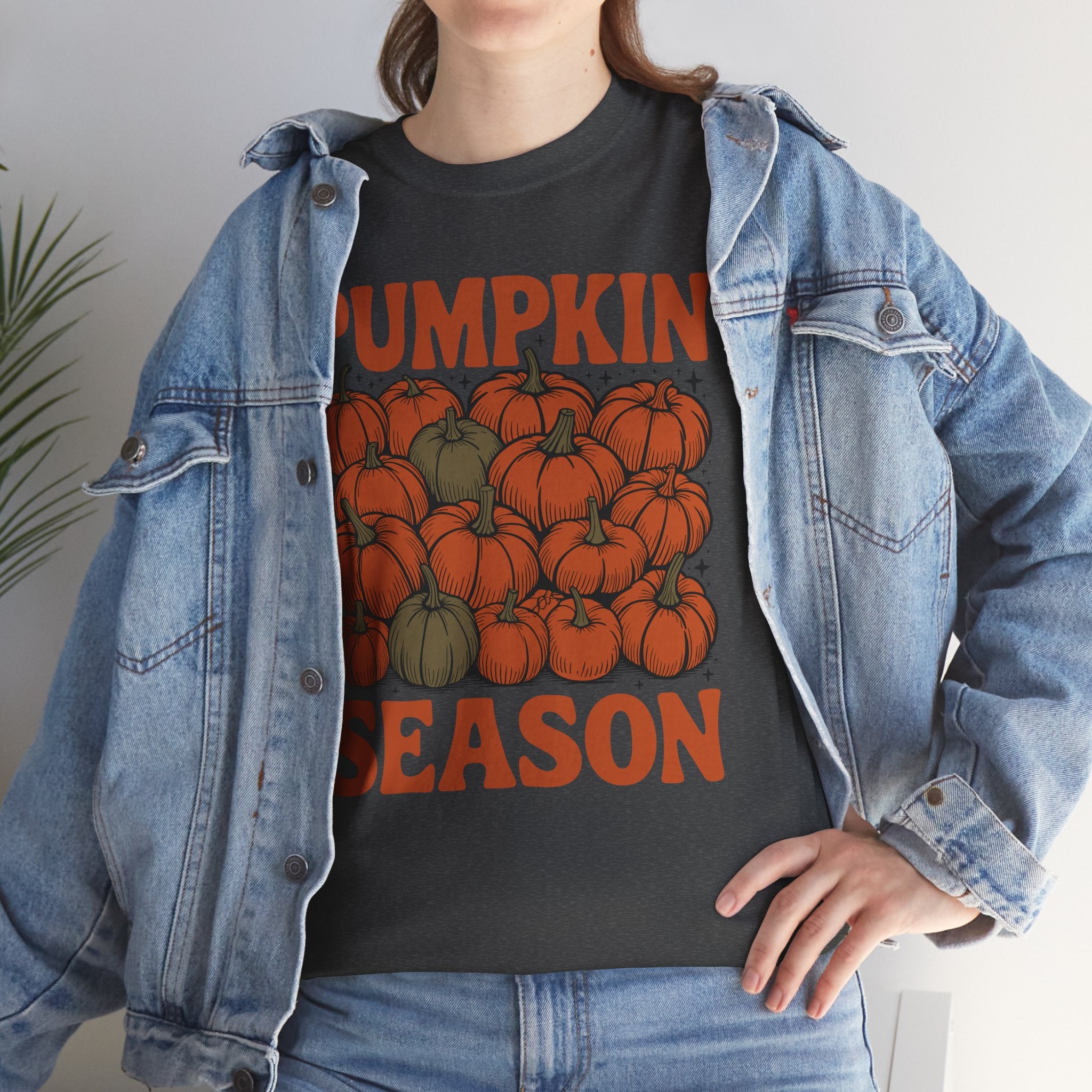 Pumpkin Season Tee — Fall Pumpkin Pile Unisex Cotton Tee