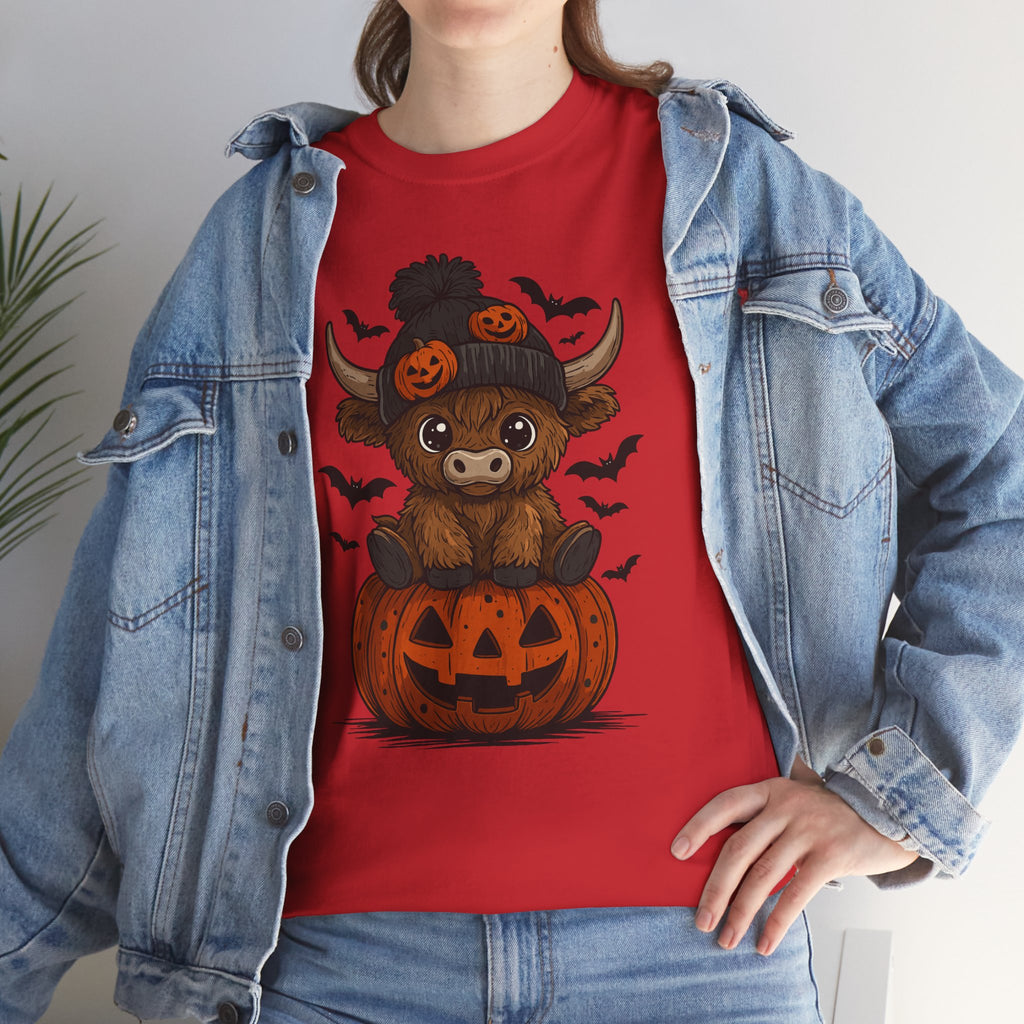 Halloween Cow Unisex Cotton Tshirt