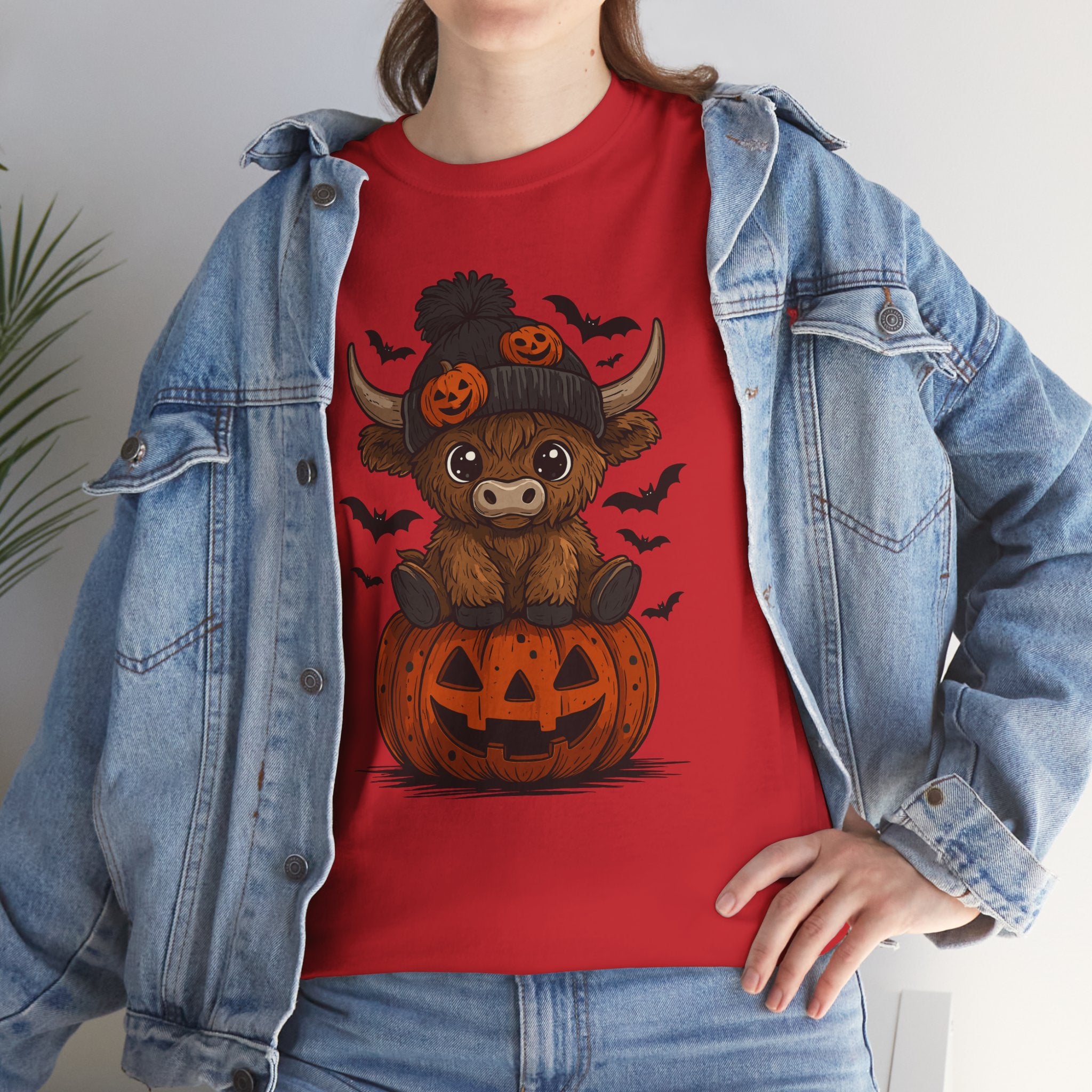 Halloween Cow Unisex Cotton Tshirt