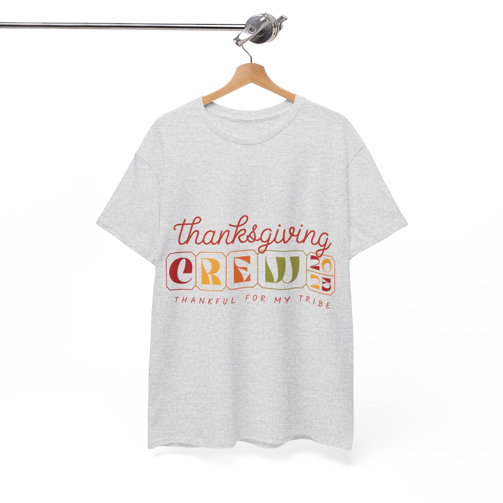 Thanksgiving Crew 2025 Tee — "Thankful for My Tribe" Autumn Holiday Unisex Cotton Tshirt