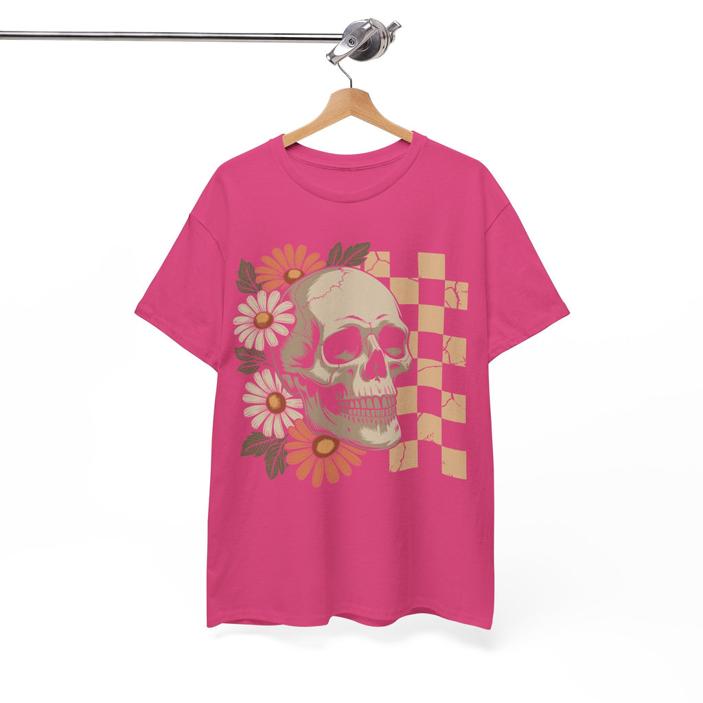 Skull Daisy Unisex Cotton Tshirt