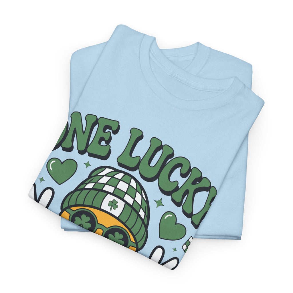 One Lucky Dude Shamrock Tee — St. Patrick's Day Smiley Unisex Cotton Tshirt