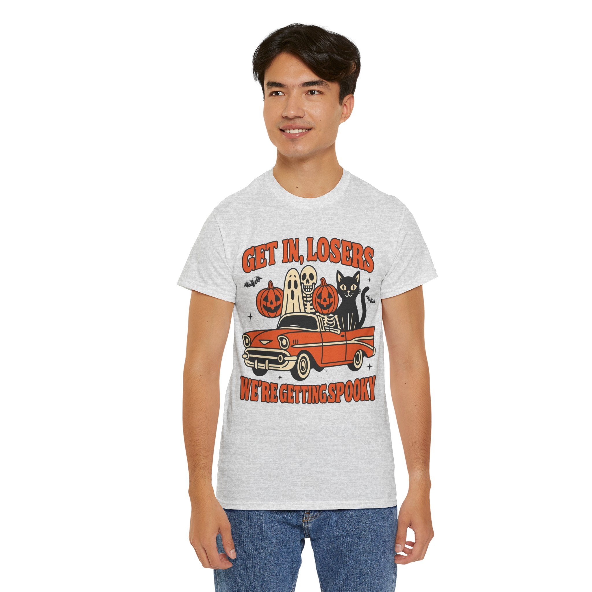 Halloween Skeleton Pumpkin Black Cat Unisex Cotton Tee