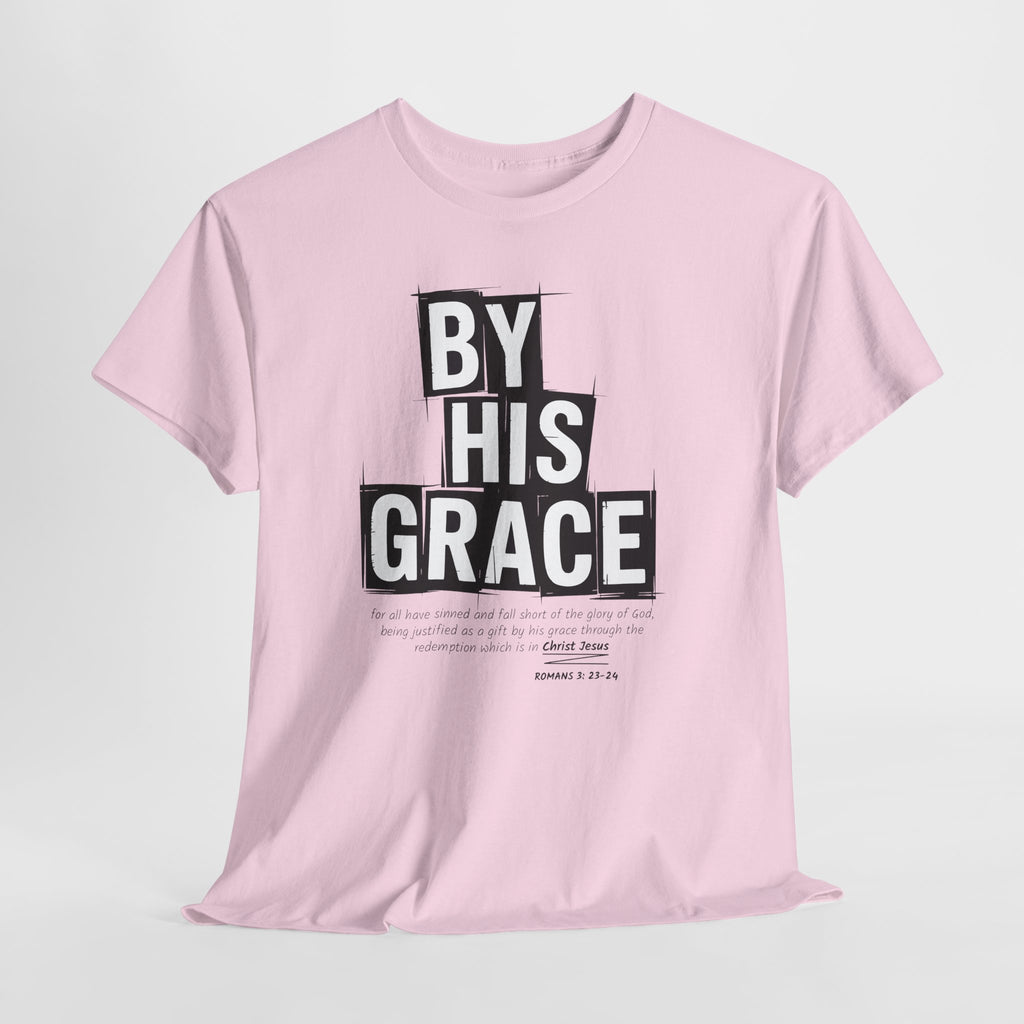 By His Grace tee — Minimalist Faith Christian Unisex Cotton T-Shirt