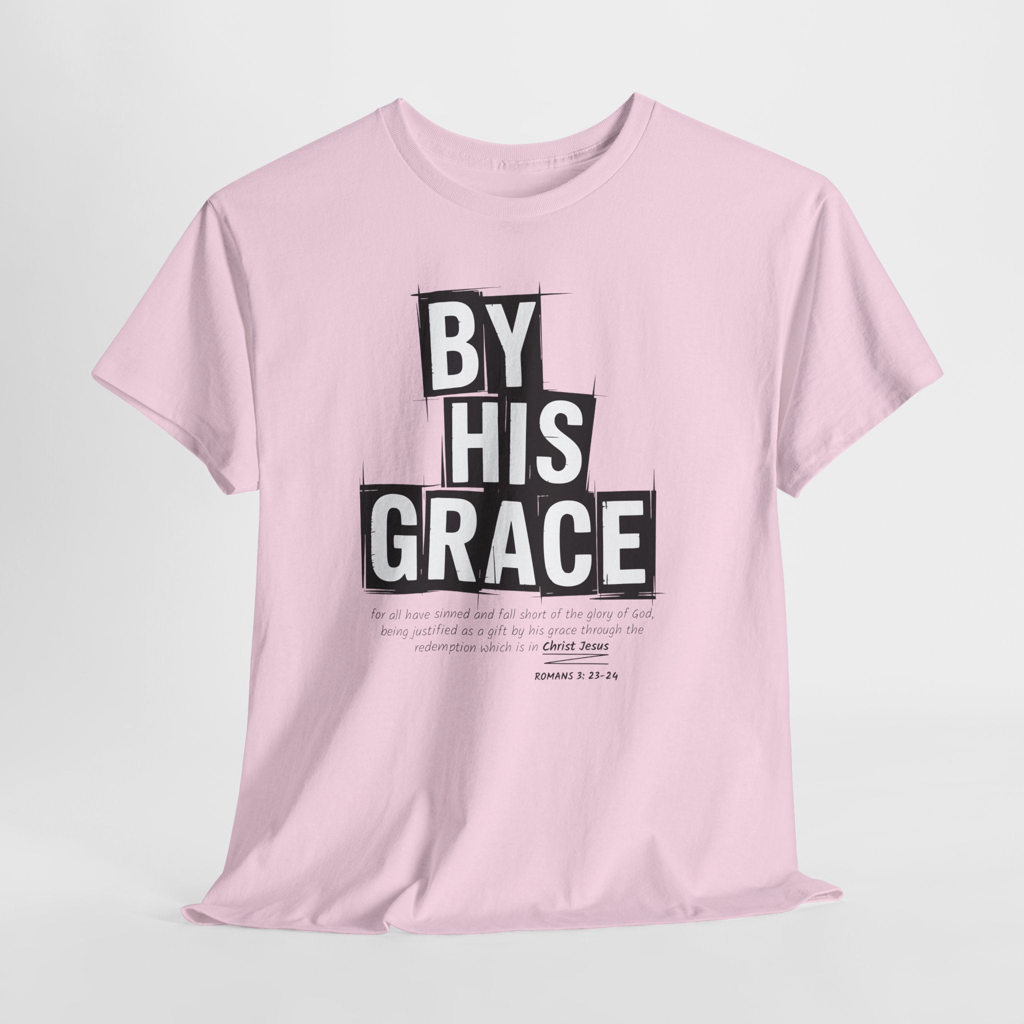 By His Grace tee — Minimalist Faith Christian Unisex Cotton T-Shirt