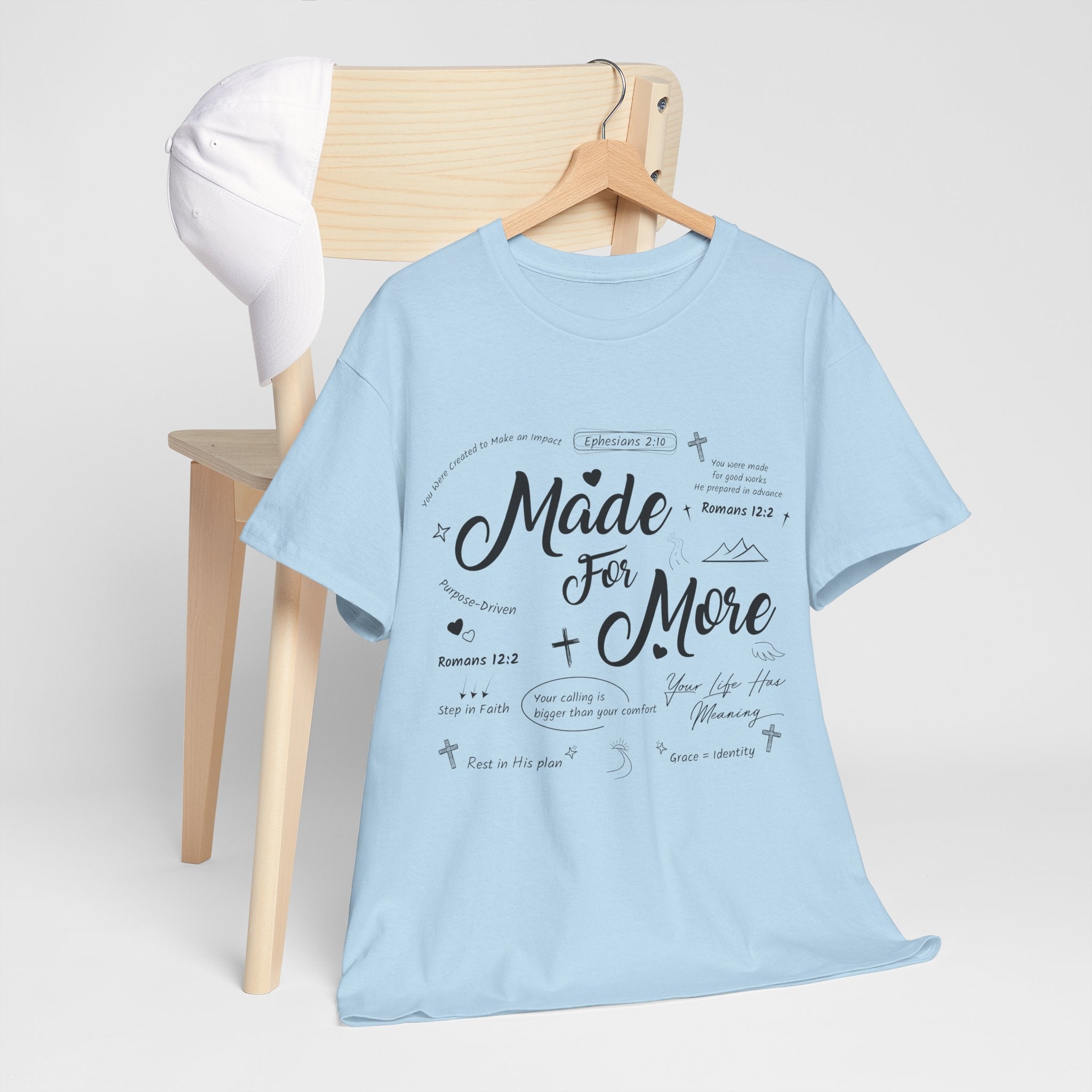 Made For More Faith T-Shirt — Inspirational Bible Verse Unisex Cotton Tee
