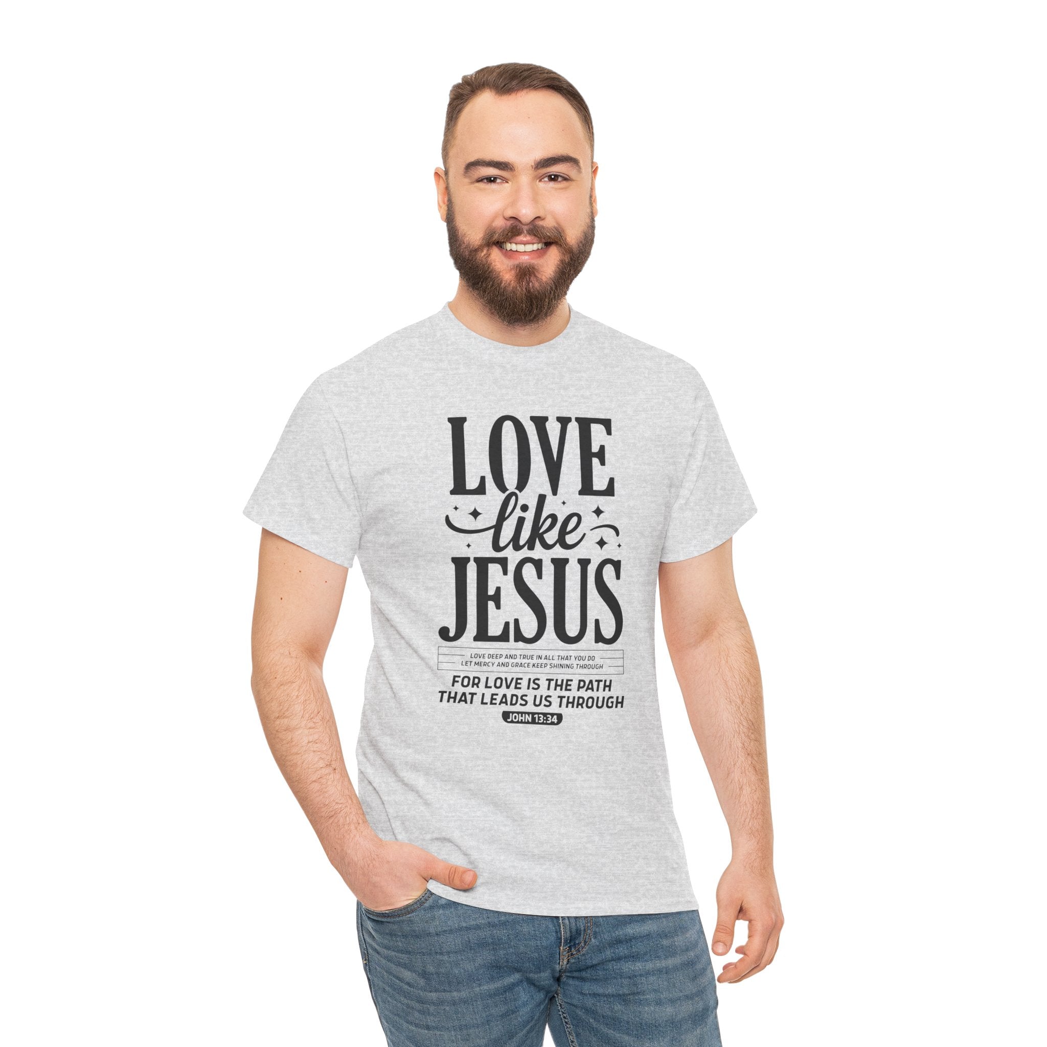 Love Like Jesus Tee — John 13:34 Faith-Inspired Christian Unisex Cotton T-Shirt