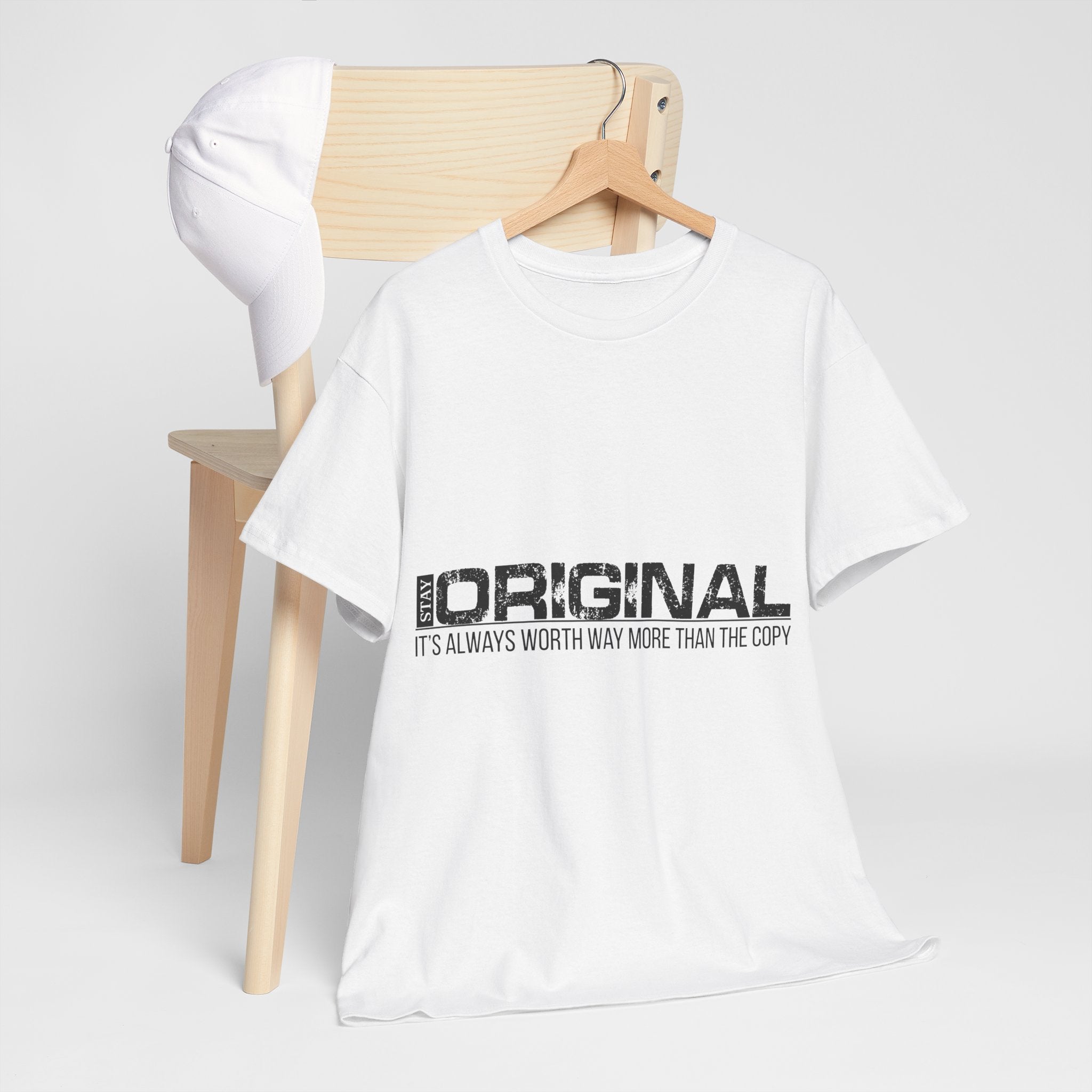 STAY SILENT Minimalist Tee — Vertical Text Black Unisex Cotton Tee