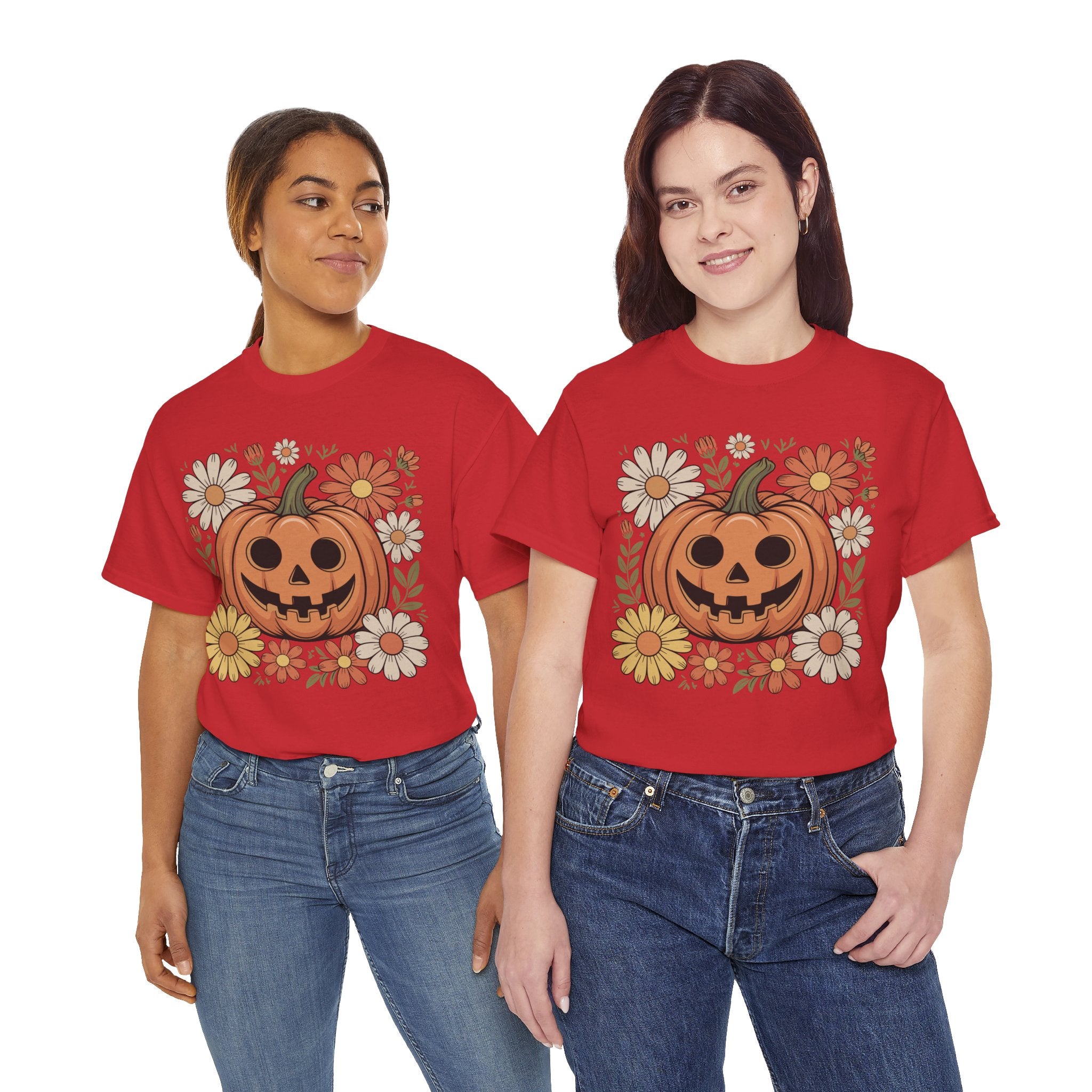 Halloween Pumpkin Unisex Cotton Tee