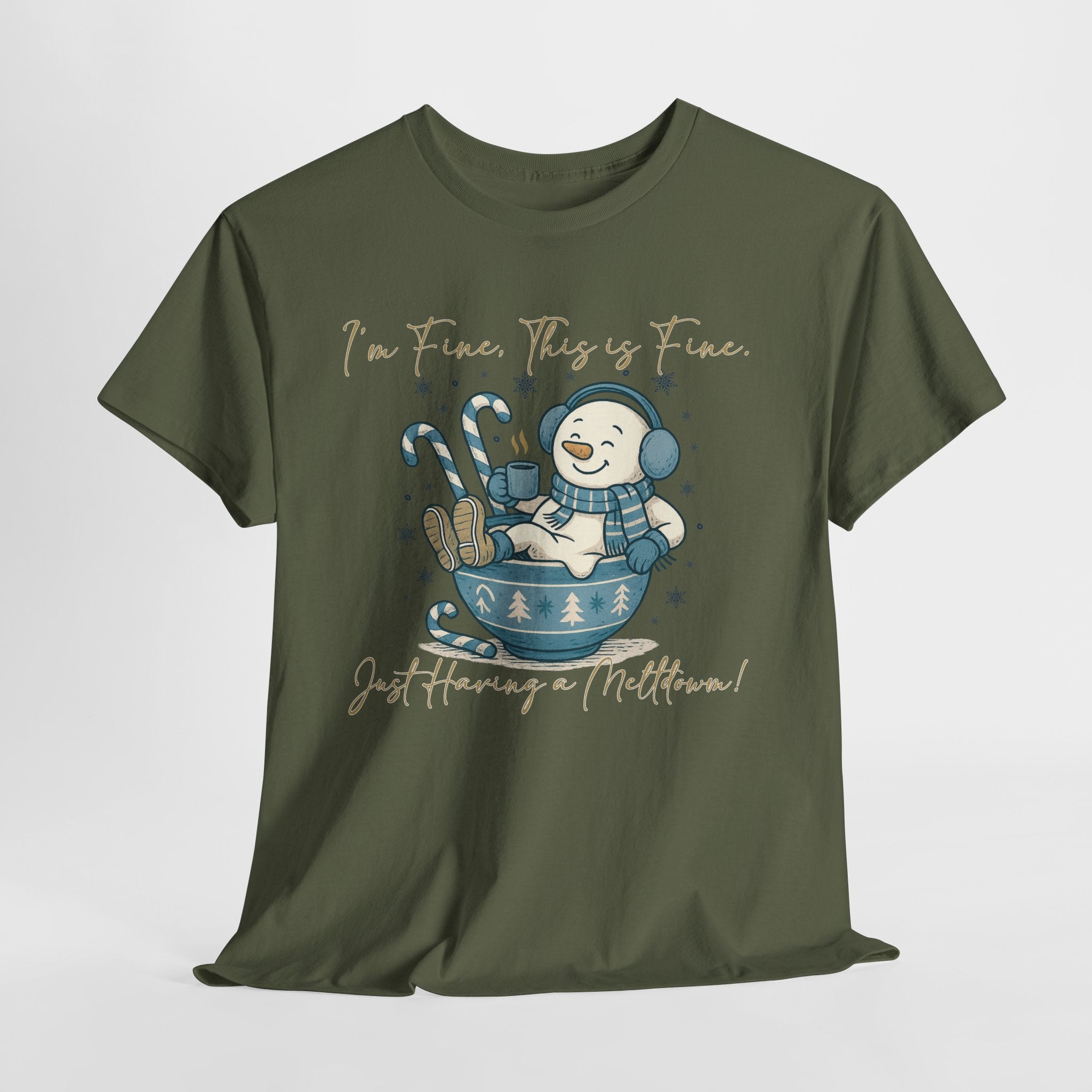 Snowman Hot Cocoa Unisex Cotton Tee