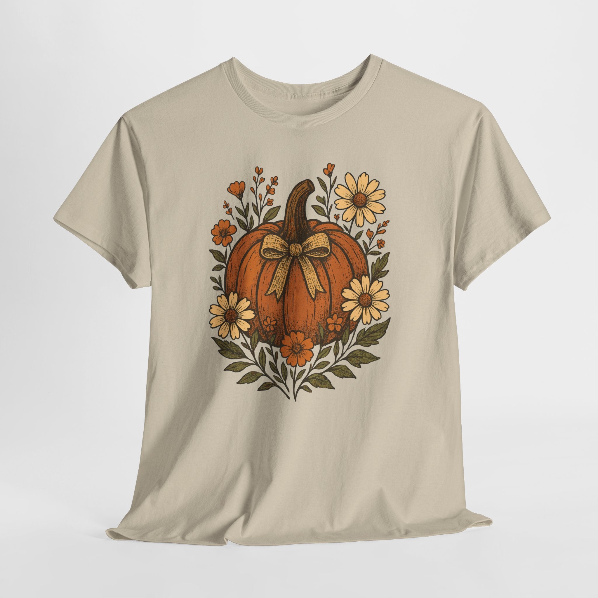 Pumpkin Daisy Unisex Cotton Tee