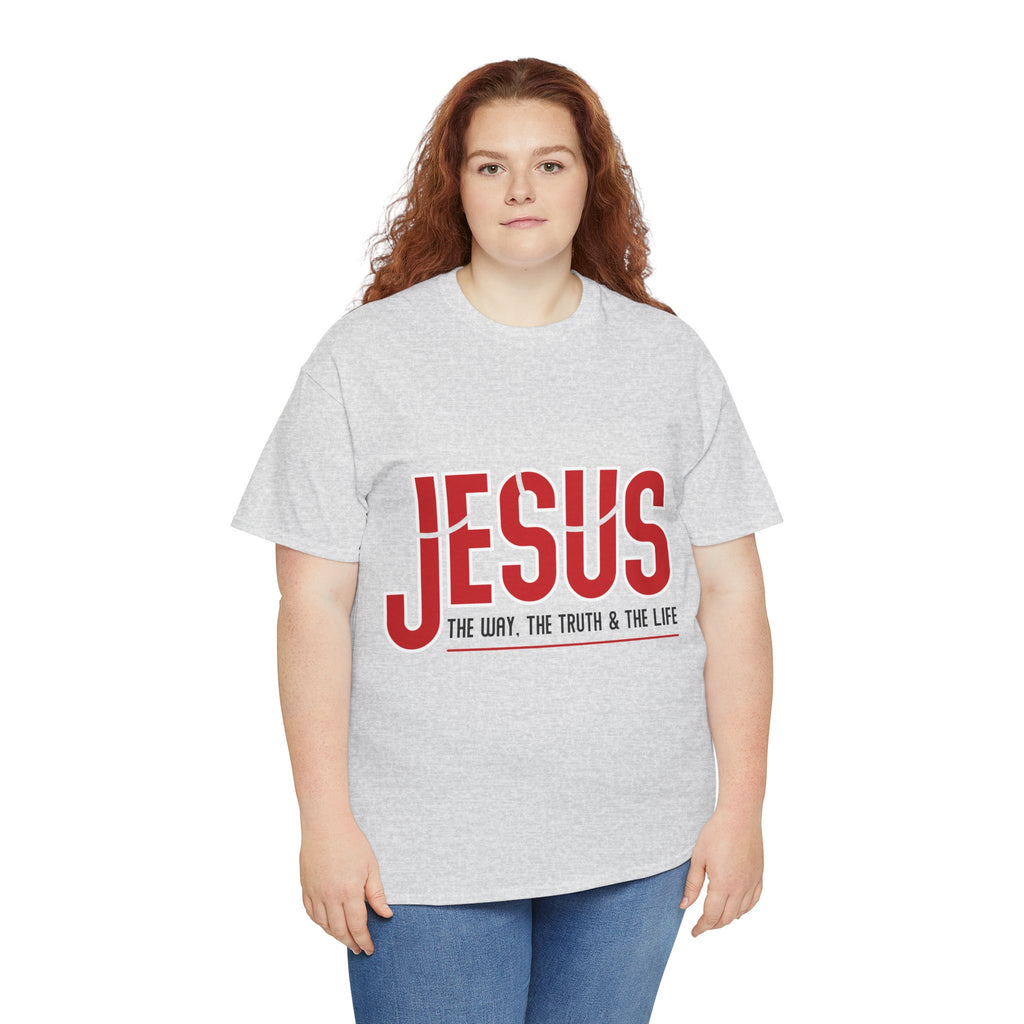 Jesus The Way The Truth & The Life T-Shirt — Bold Red Christian Unisex Cotton Tee