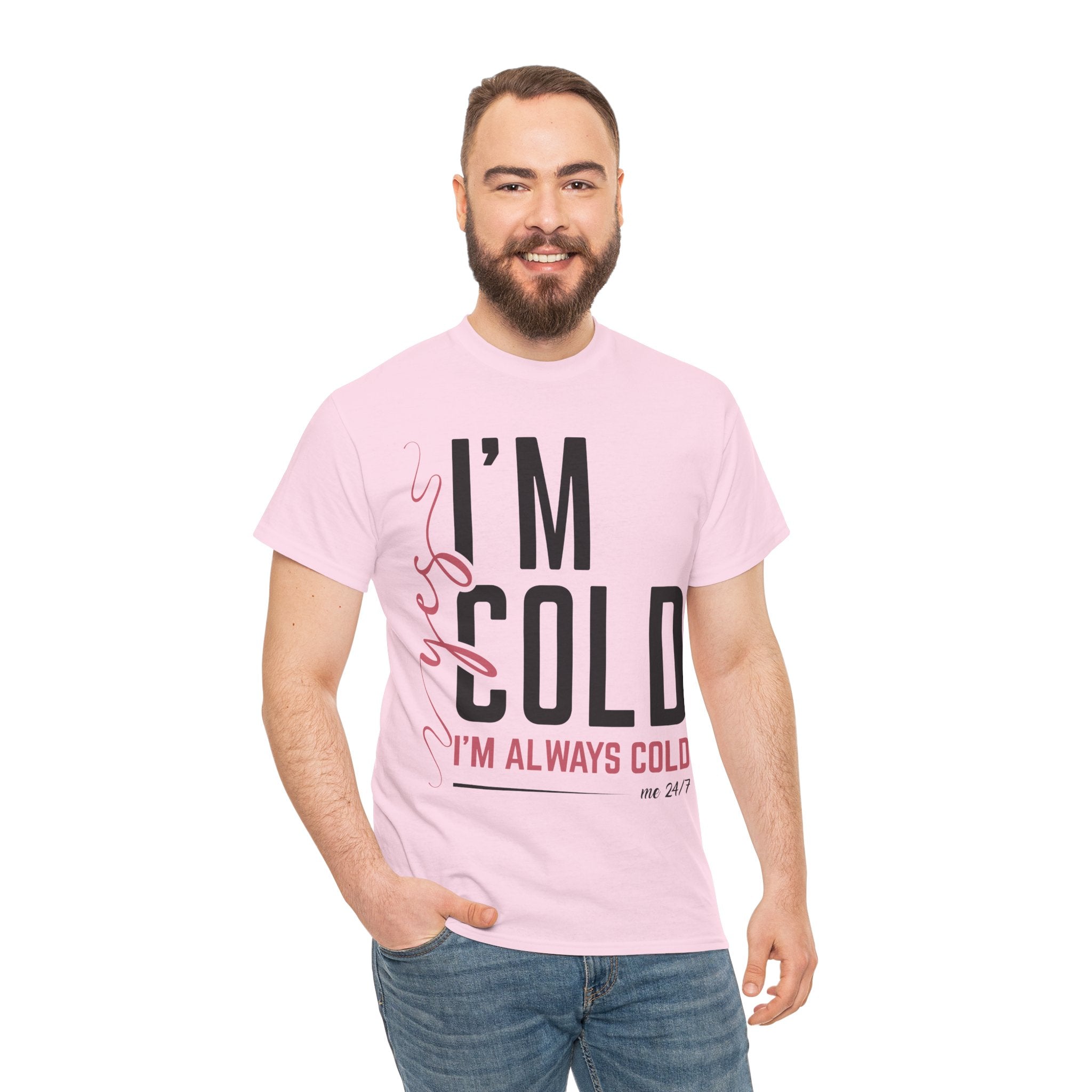 Pink Script Minimalist Unisex Cotton Tee