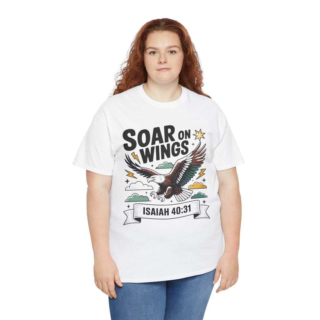 Isaiah 40:31 "Soar on Wings" Eagle Unisex Cotton T-Shirt